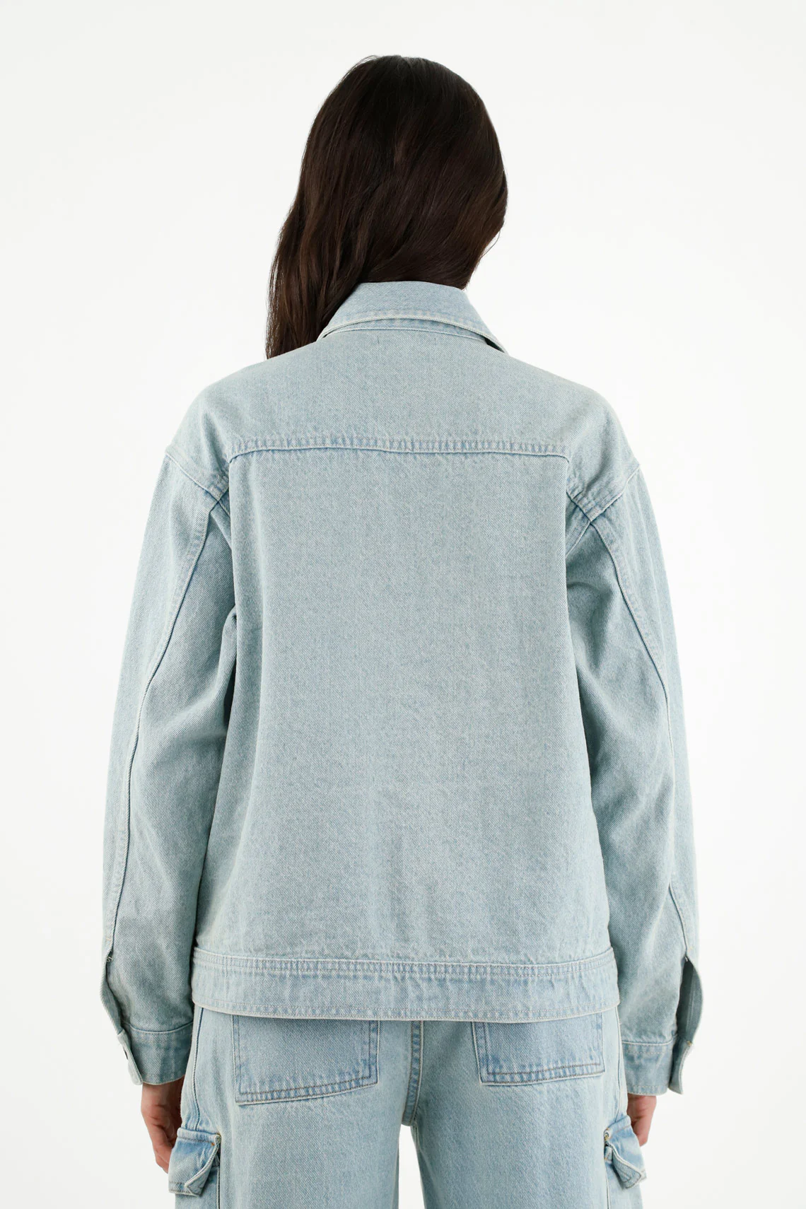 Women's Blue Cargo Pocket Jacket - Image 4