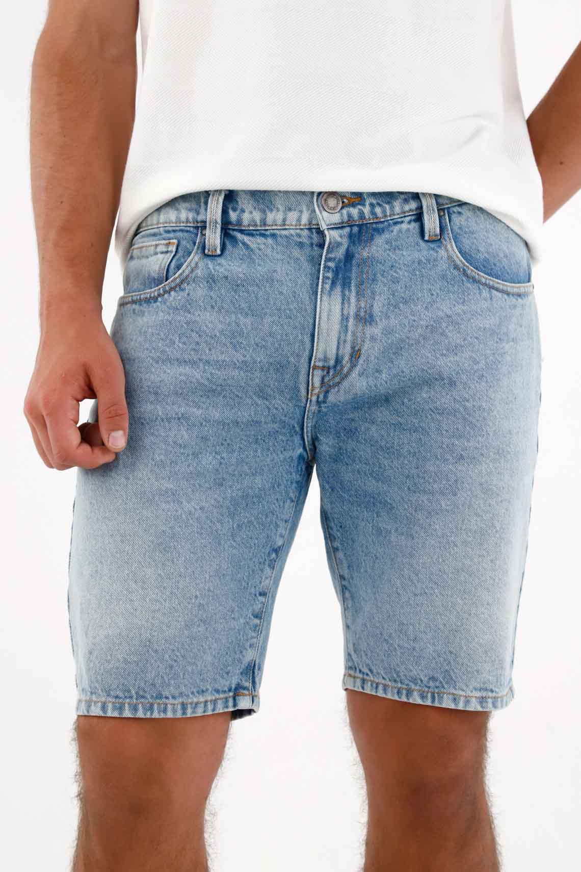 Nudy Bermuda in Light Blue Denim for Men - Image 2