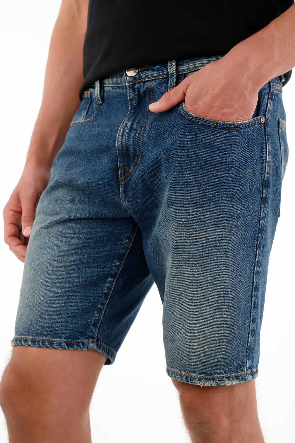Men's Blue Nudy Shorts - Image 3