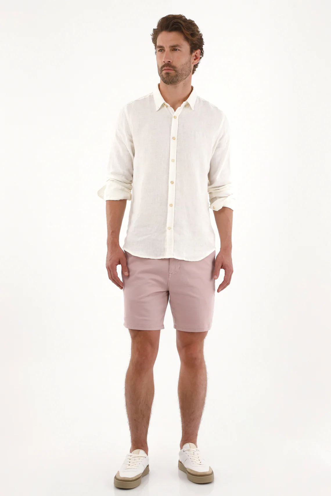 Men's Pink Chino Style Shorts with Button Adjustment - Image 4