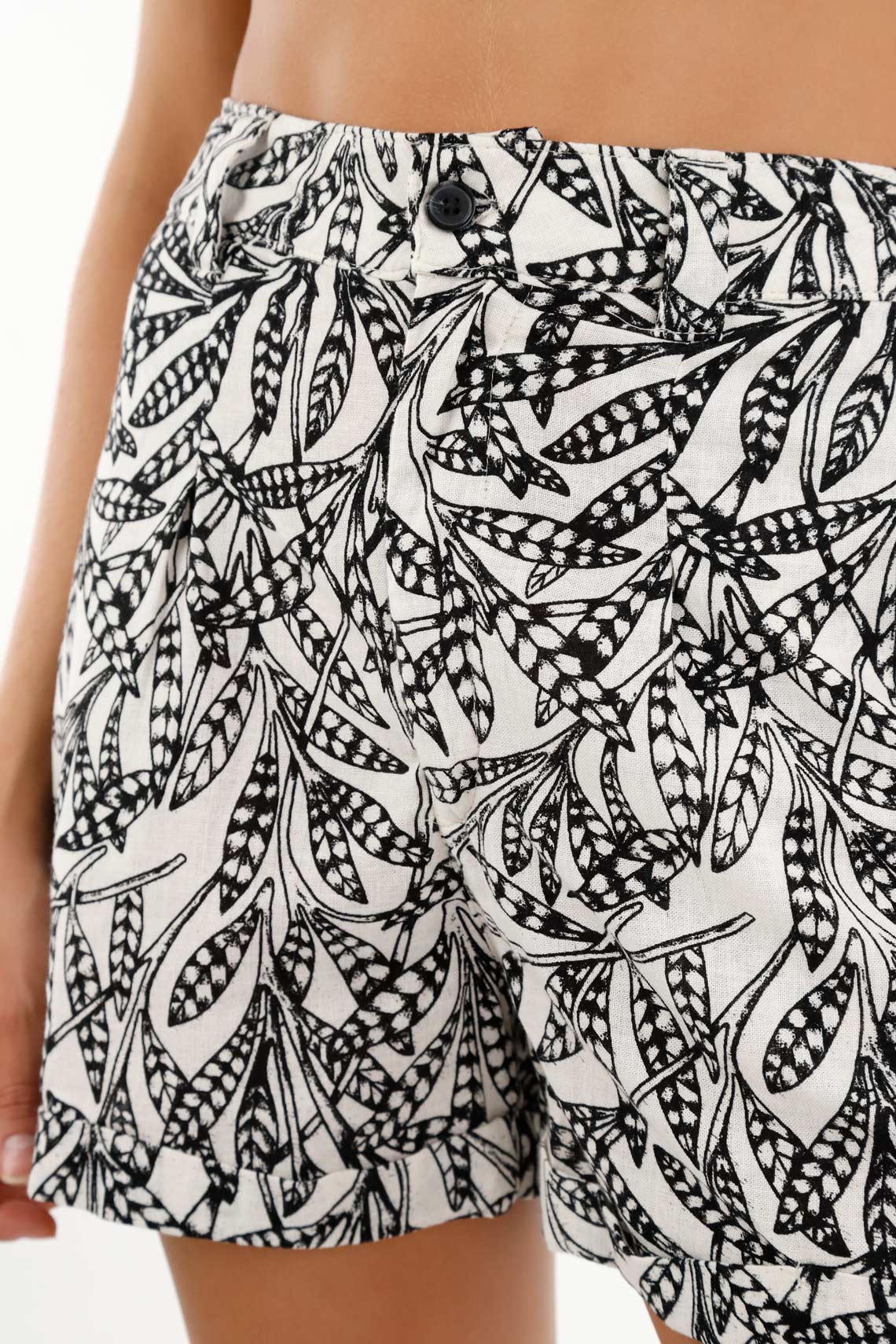Women's High-Waisted 100% Cotton Bermuda - Image 2