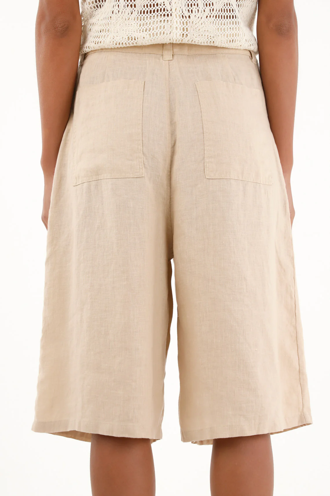 Brown Long Bermuda Shorts for Women - Image 4
