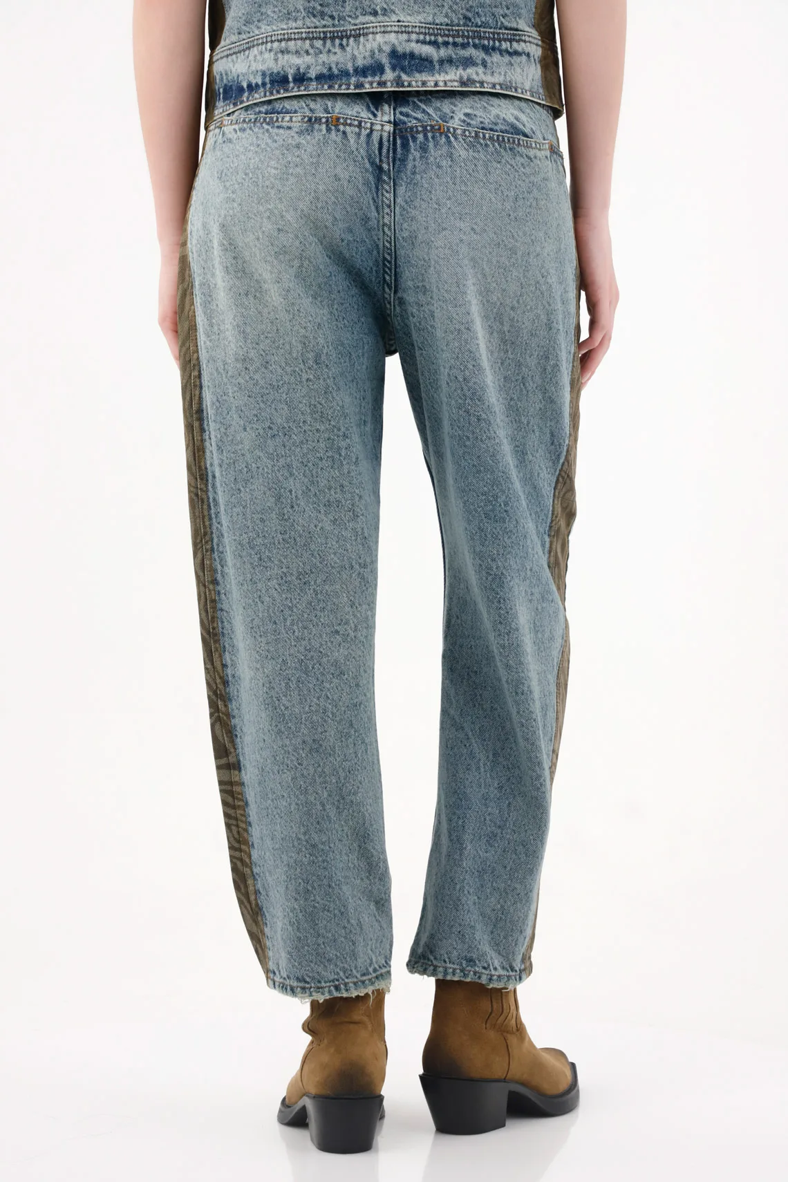 Blue Cotton Slouchy Jeans for Women - Image 6