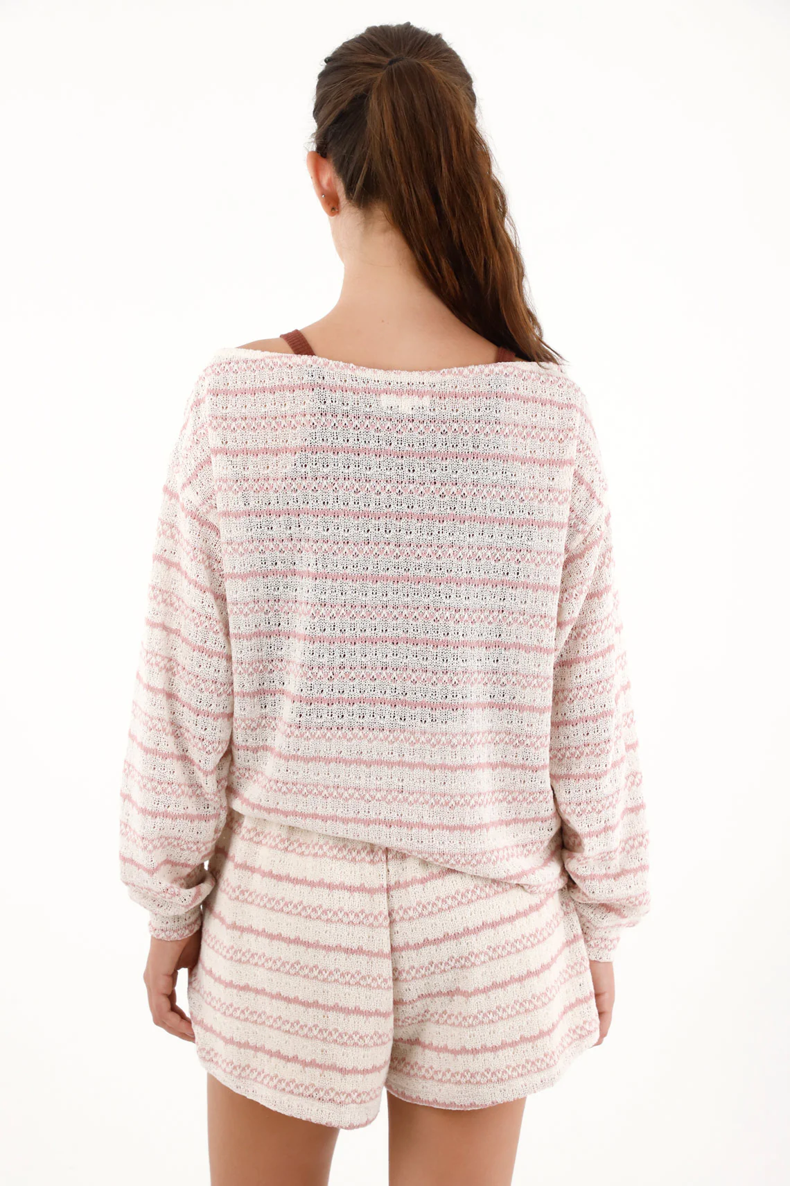 Striped Off-Shoulder Sweater for Women - Image 4