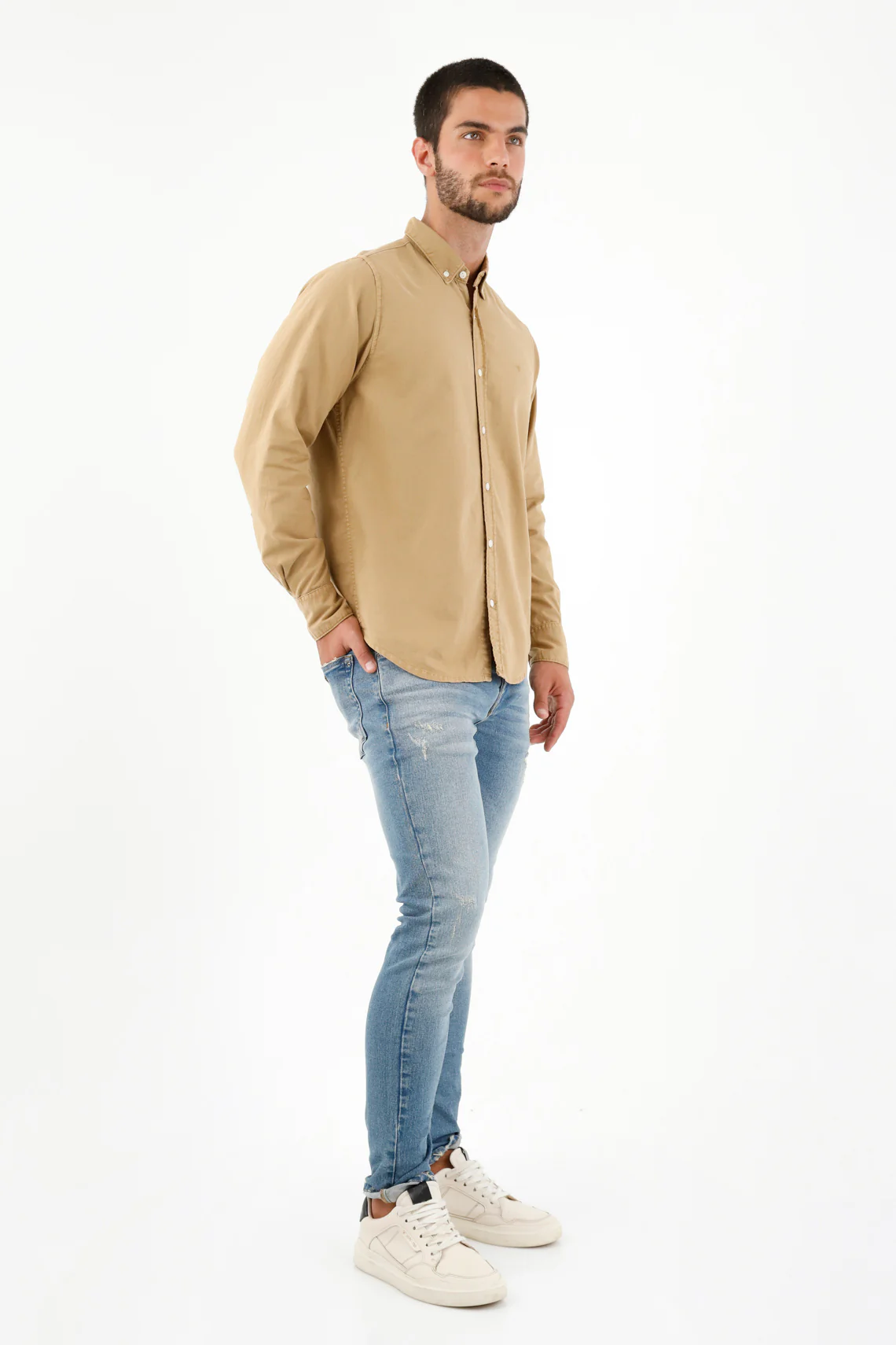 Men's Brown Long Sleeve Shirt - Image 2