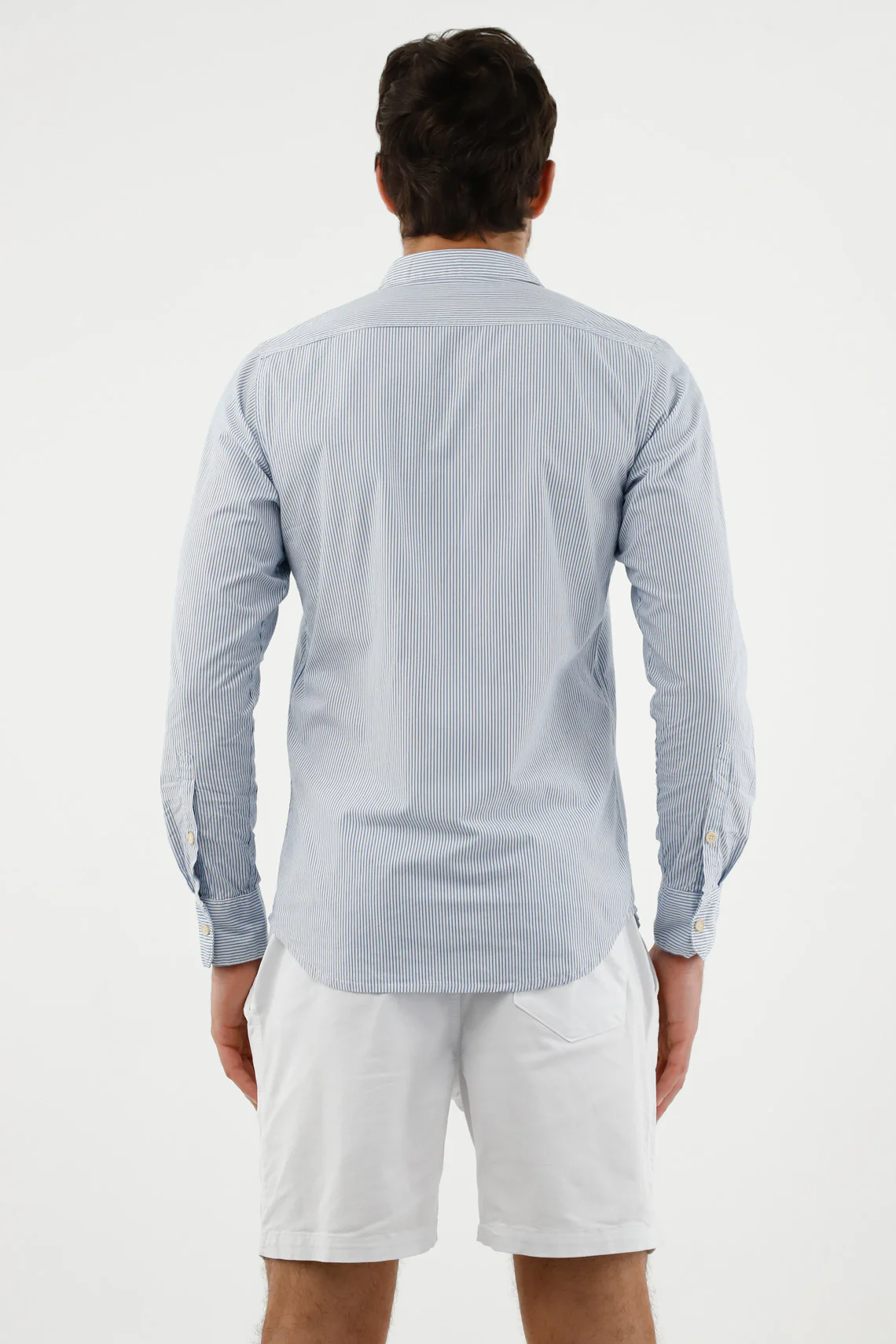 Men's Blue Striped Design Shirt - Image 4