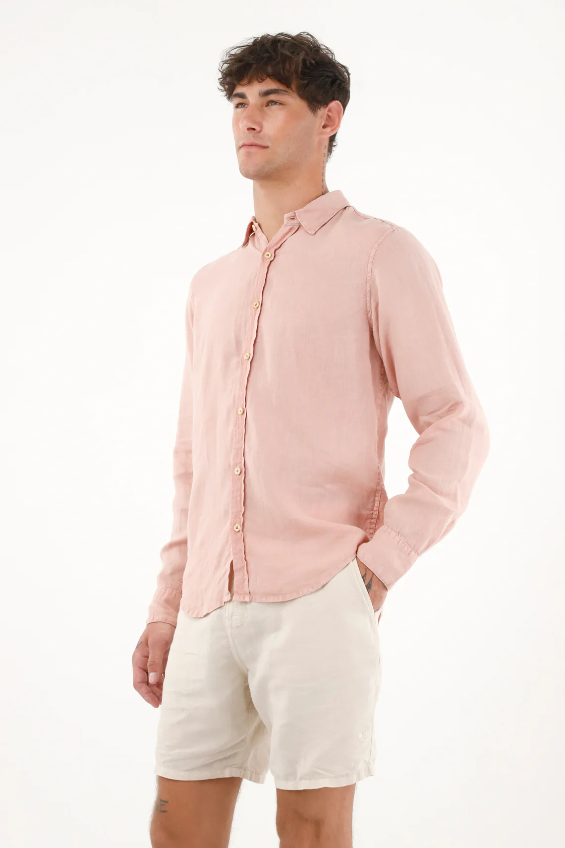 Men's 100% Linen Long-Sleeve Shirt - Image 2