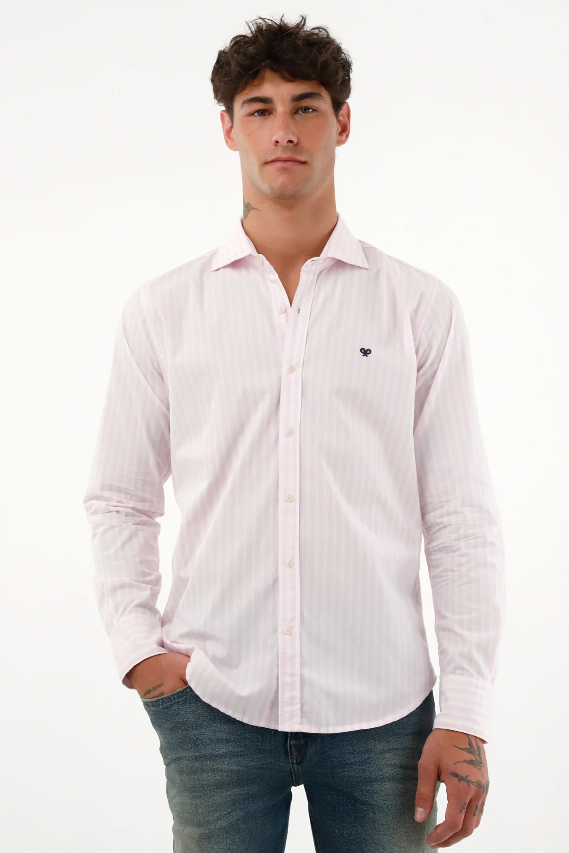 Men's Pink Striped Shirt