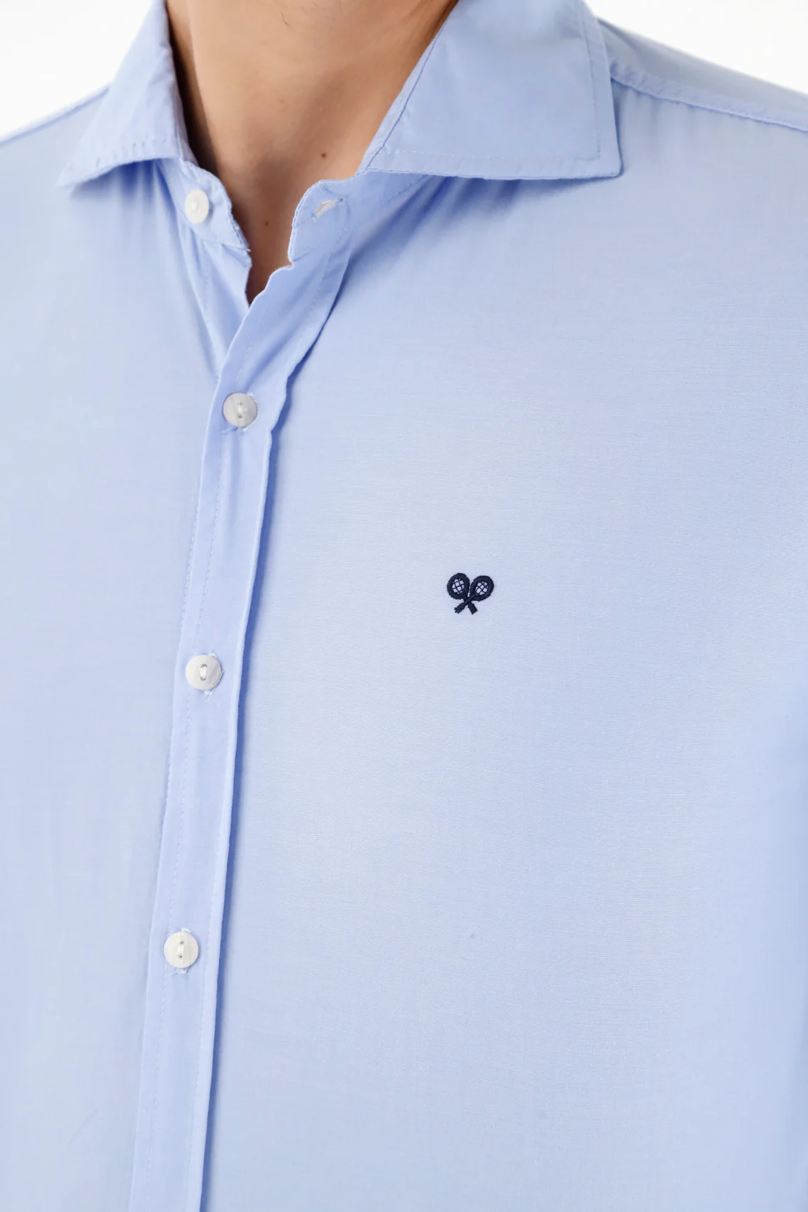 Long Sleeve Blue Shirt for Men - Image 2