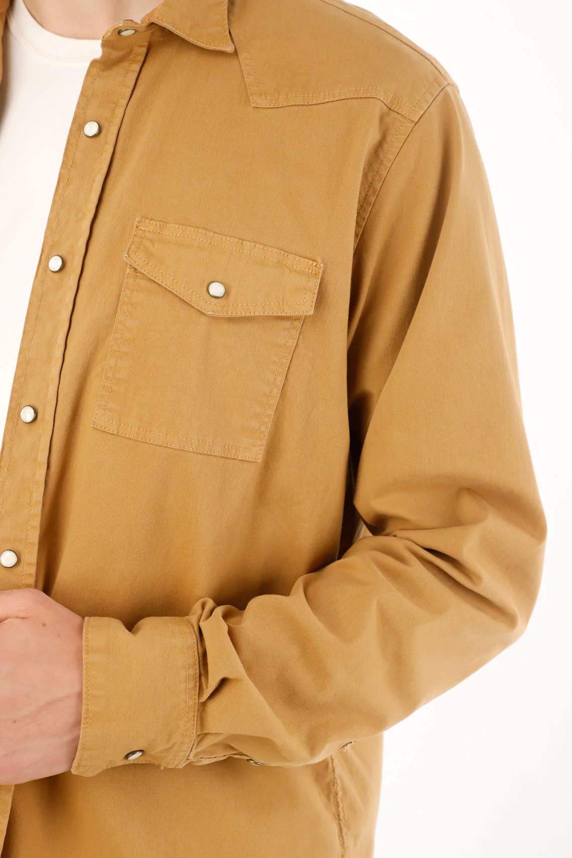 Men's long sleeve brown shirt - Image 3