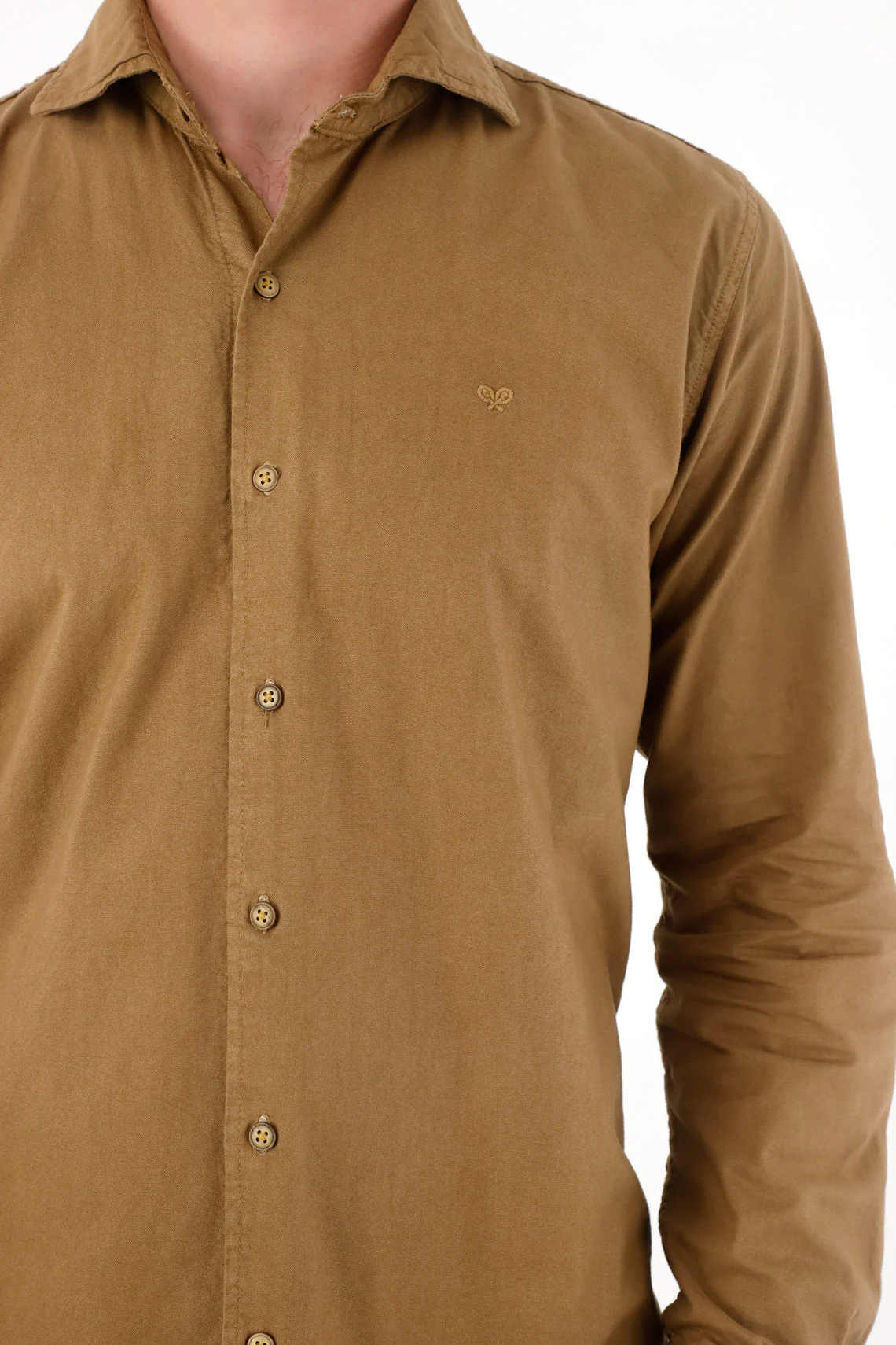 Men's Long Sleeve Brown Shirt - Image 3