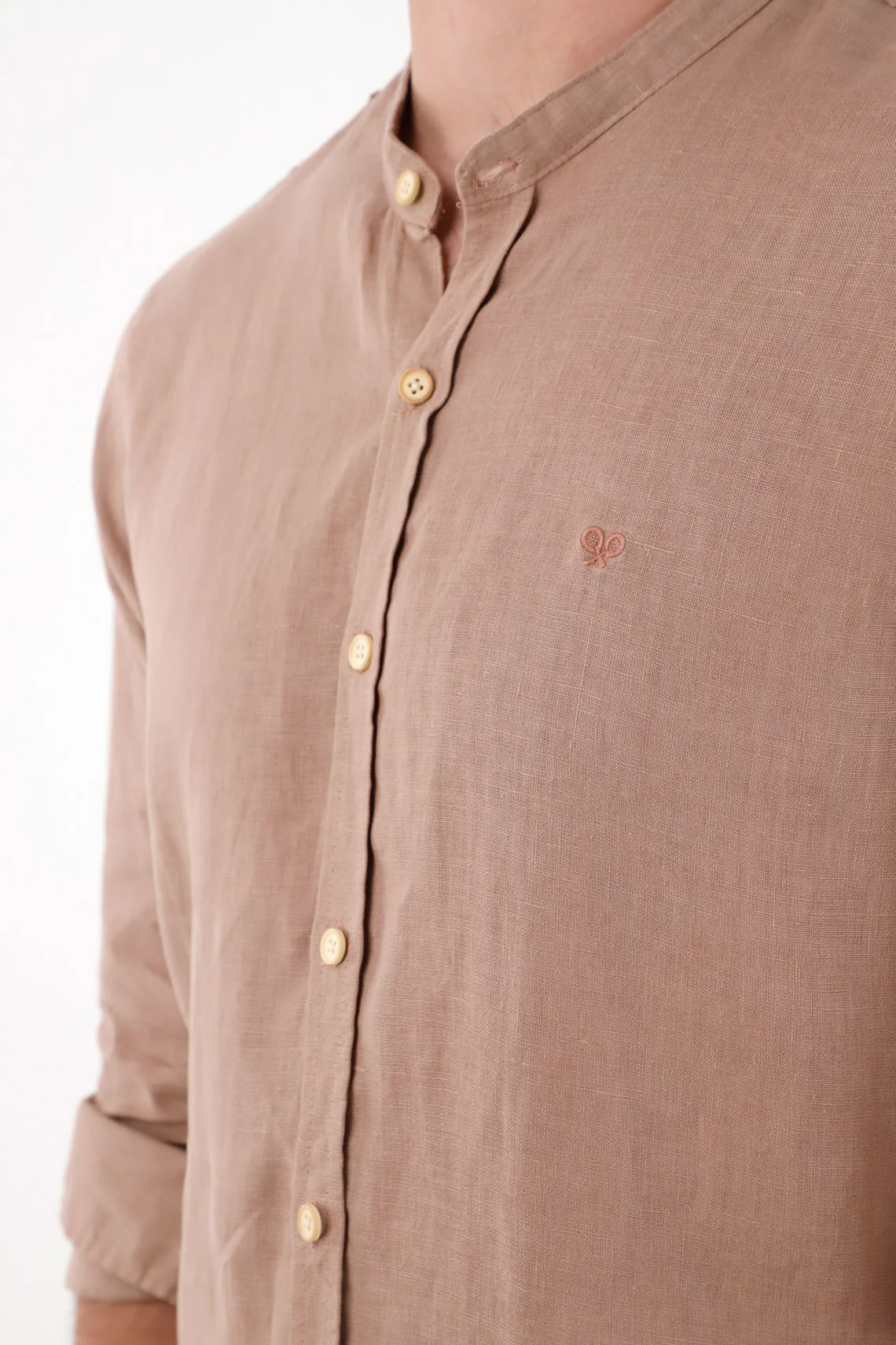 Men's Short Sleeve Striped Shirt in Cream - Image 3