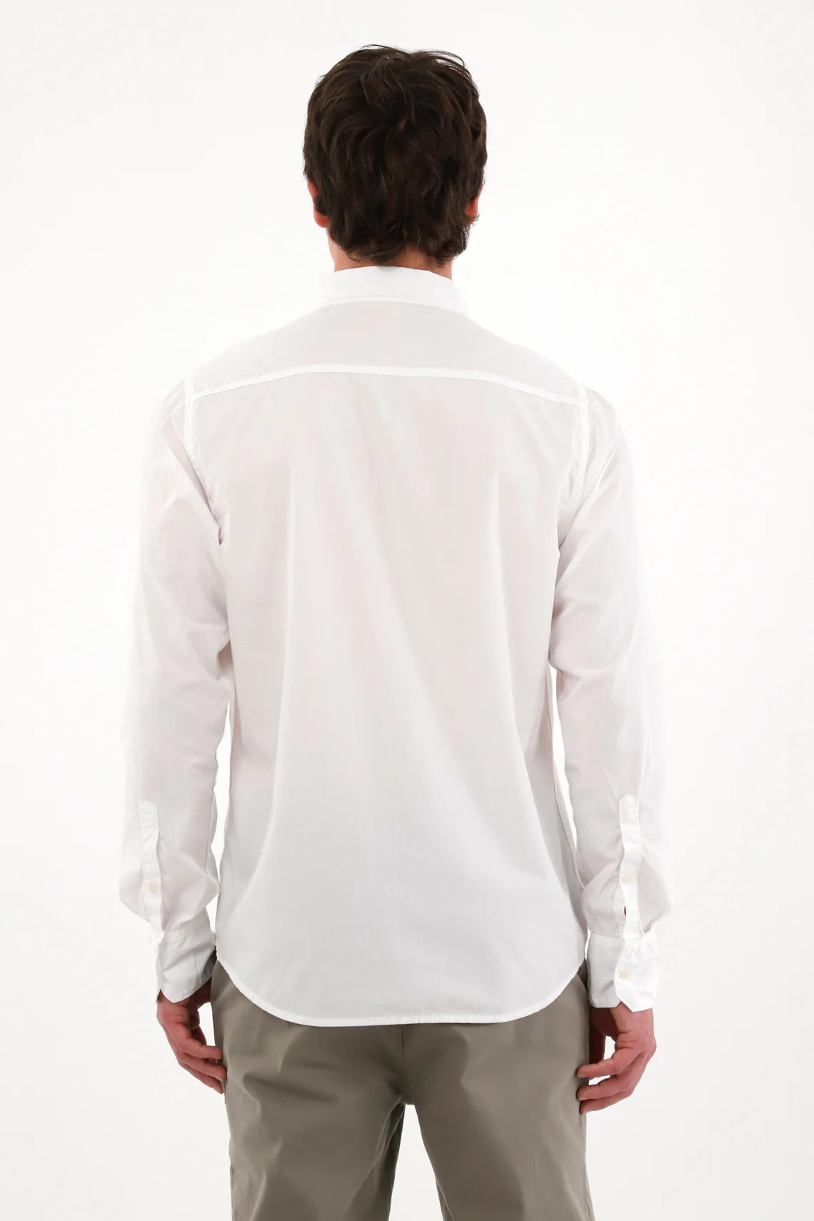 White Button-Up Shirt for Men - Image 5