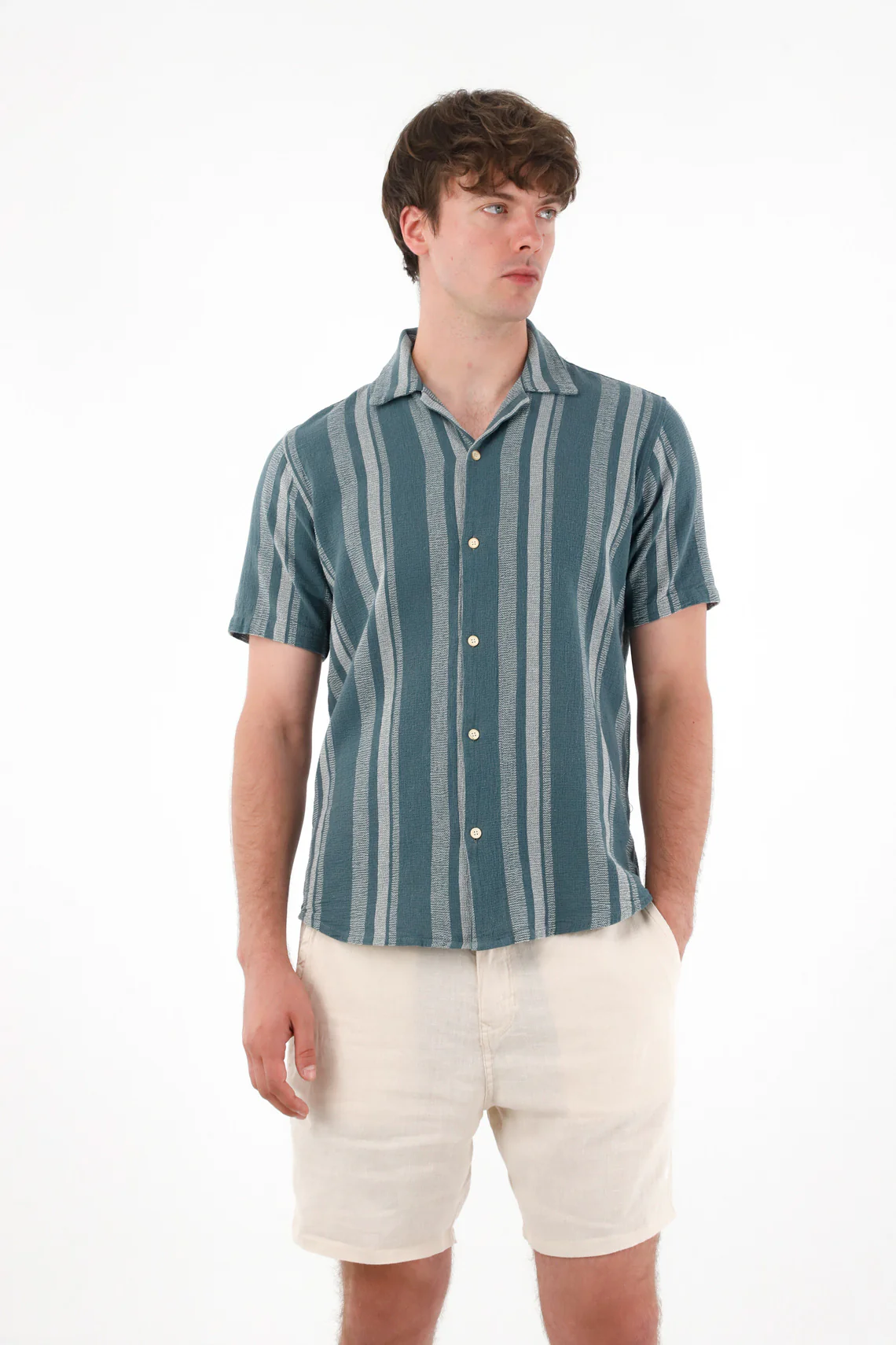 Striped Bowling Shirt for Men - Image 3