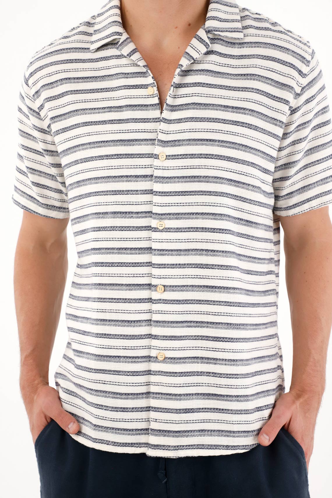 Striped Bowling Shirt for Men - Image 2