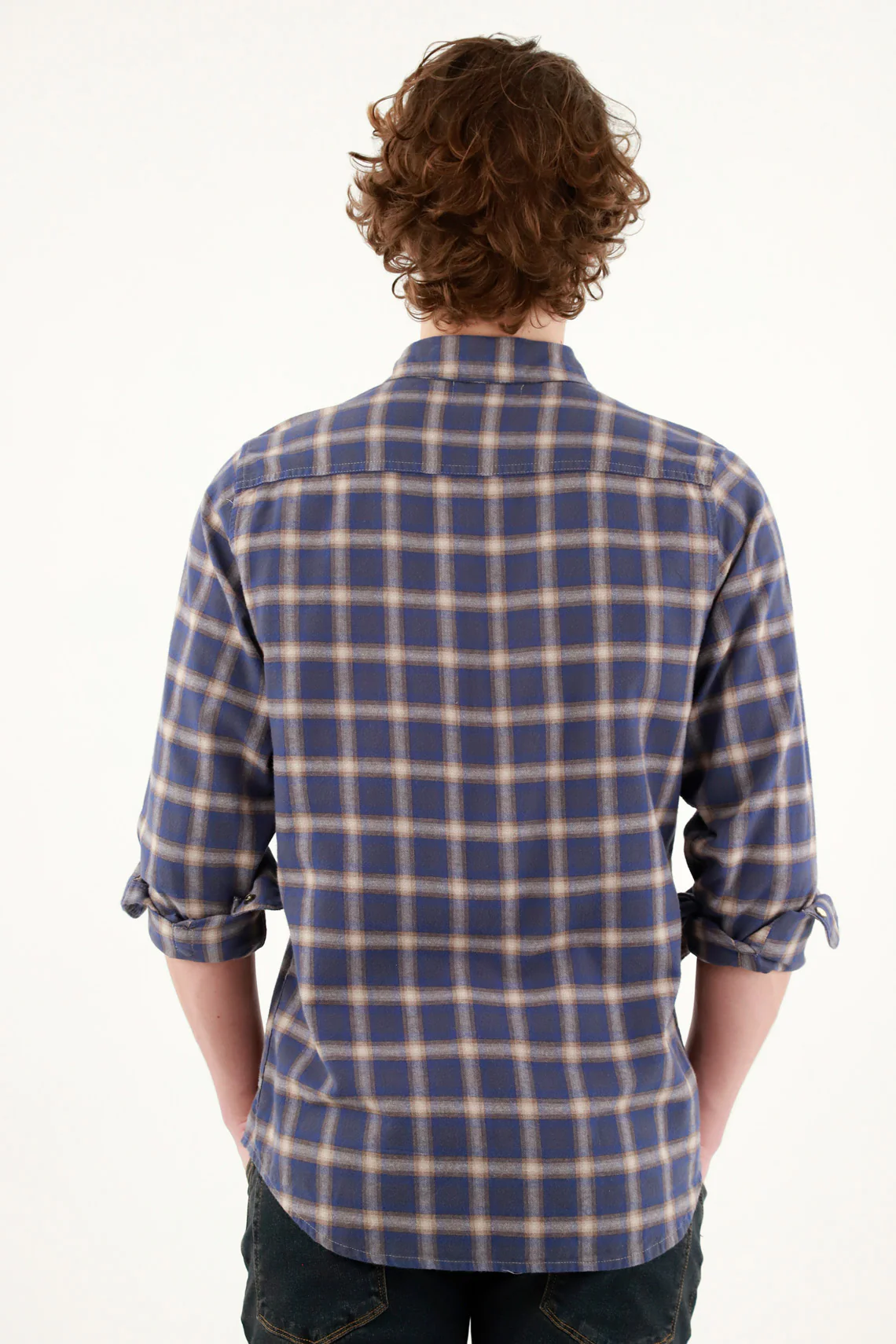 Men's Blue Pre-dyed Shirt - Image 4