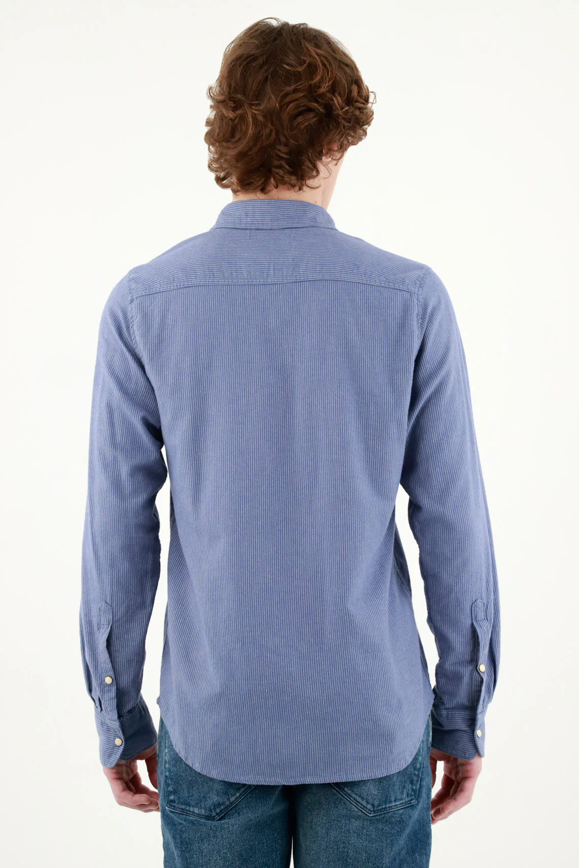 Men's Blue Long Sleeve Shirt - Image 4