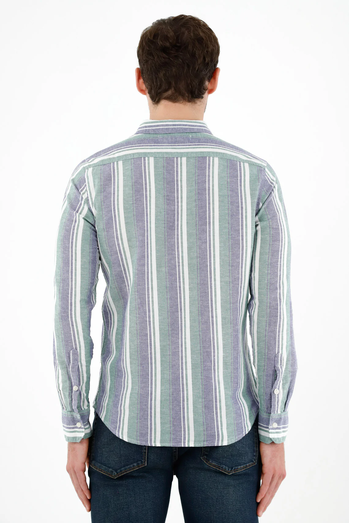 Men's Multicolor Striped Shirt - Image 4
