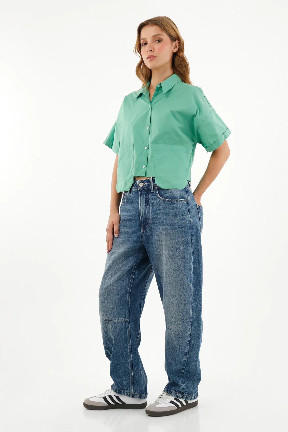 Women's Green Crop Top - Image 2