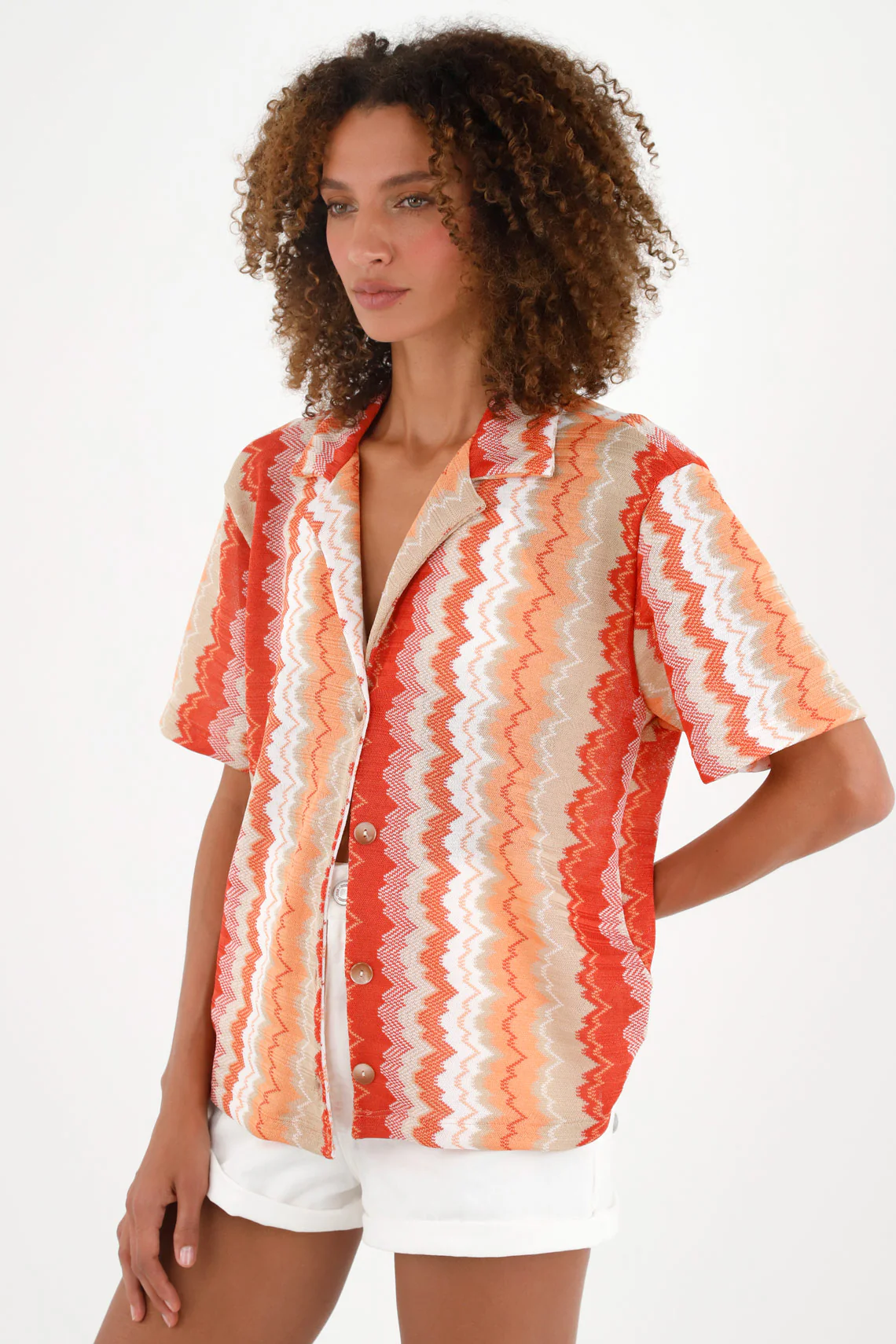 Women's Printed Bowling Shirt - Image 2