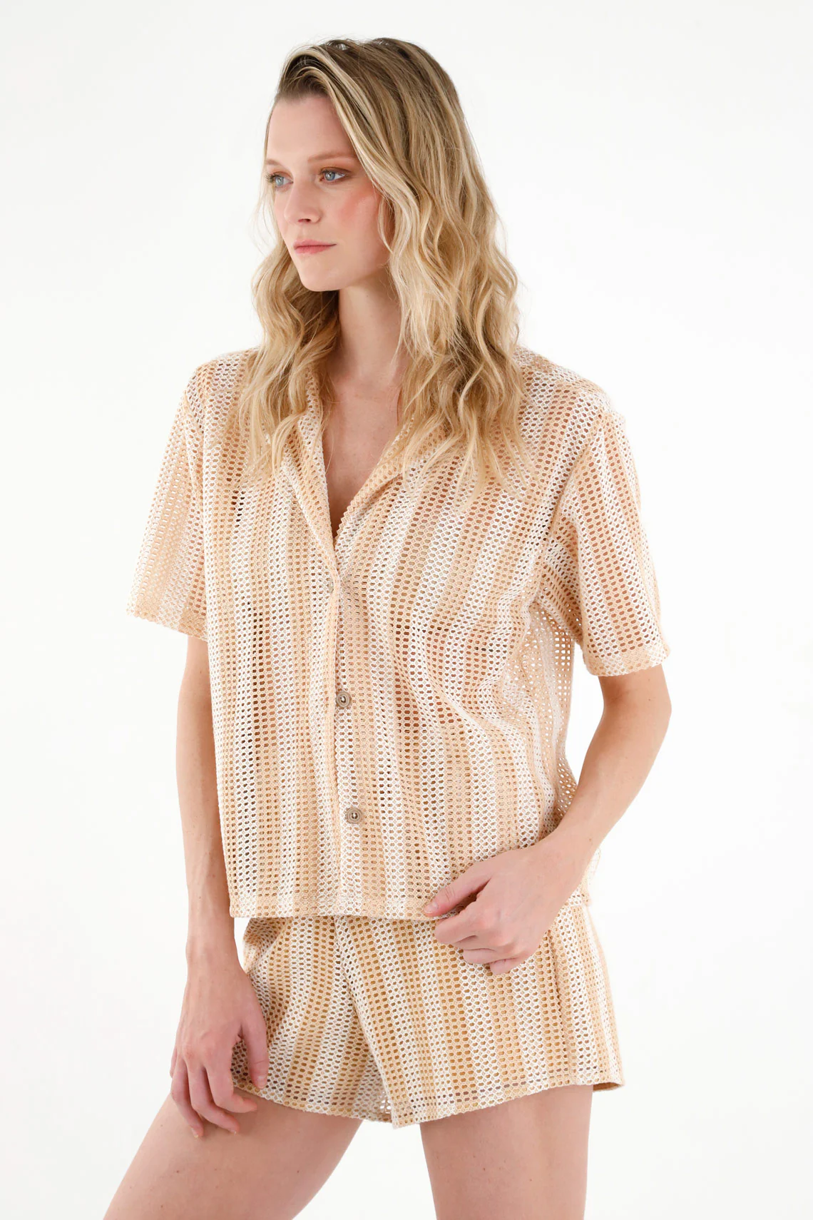 Women's Off-White Bowling Shirt - Image 2