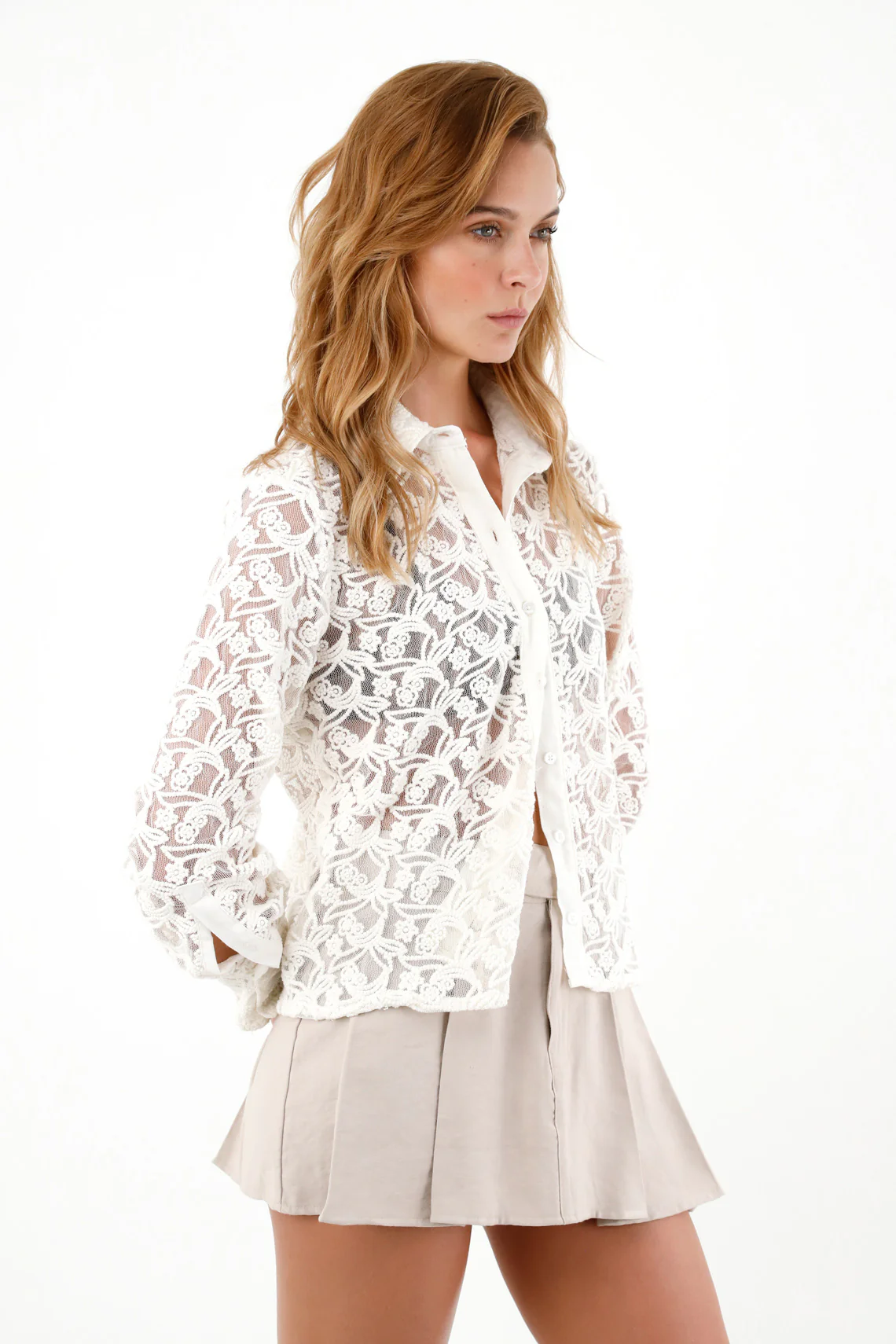 Women's Ecru Knit Shirt - Image 2