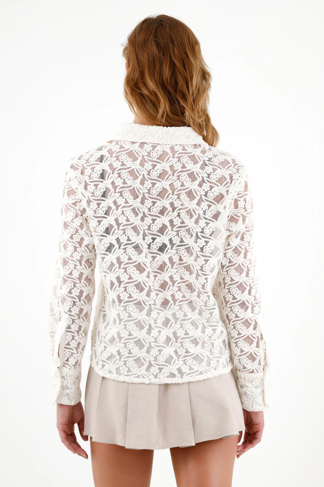 Women's Ecru Knit Shirt - Image 4