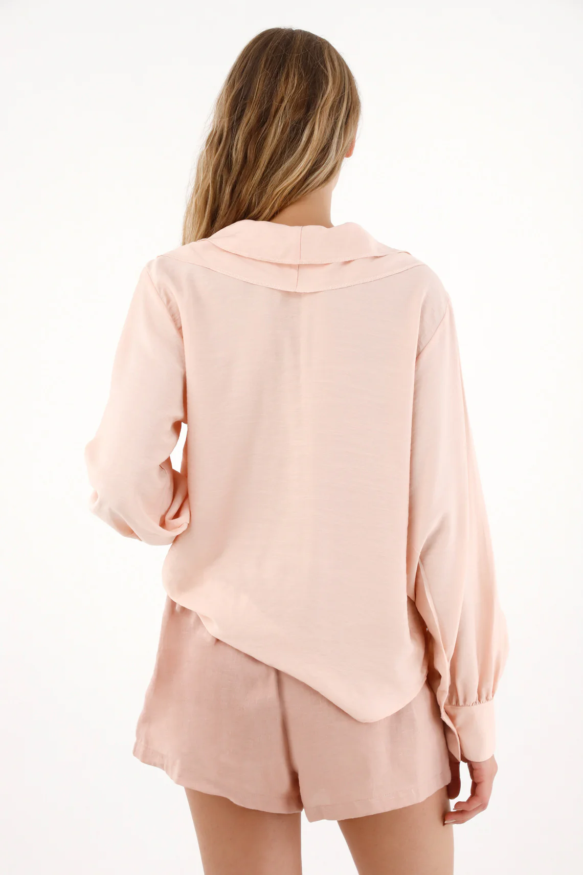 Women's Ivory V-Neck Blouse with Cascading Ruffles - Image 4