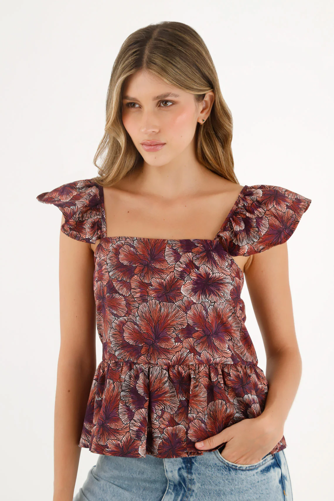 Women's Purple Strap Shirt - Image 2