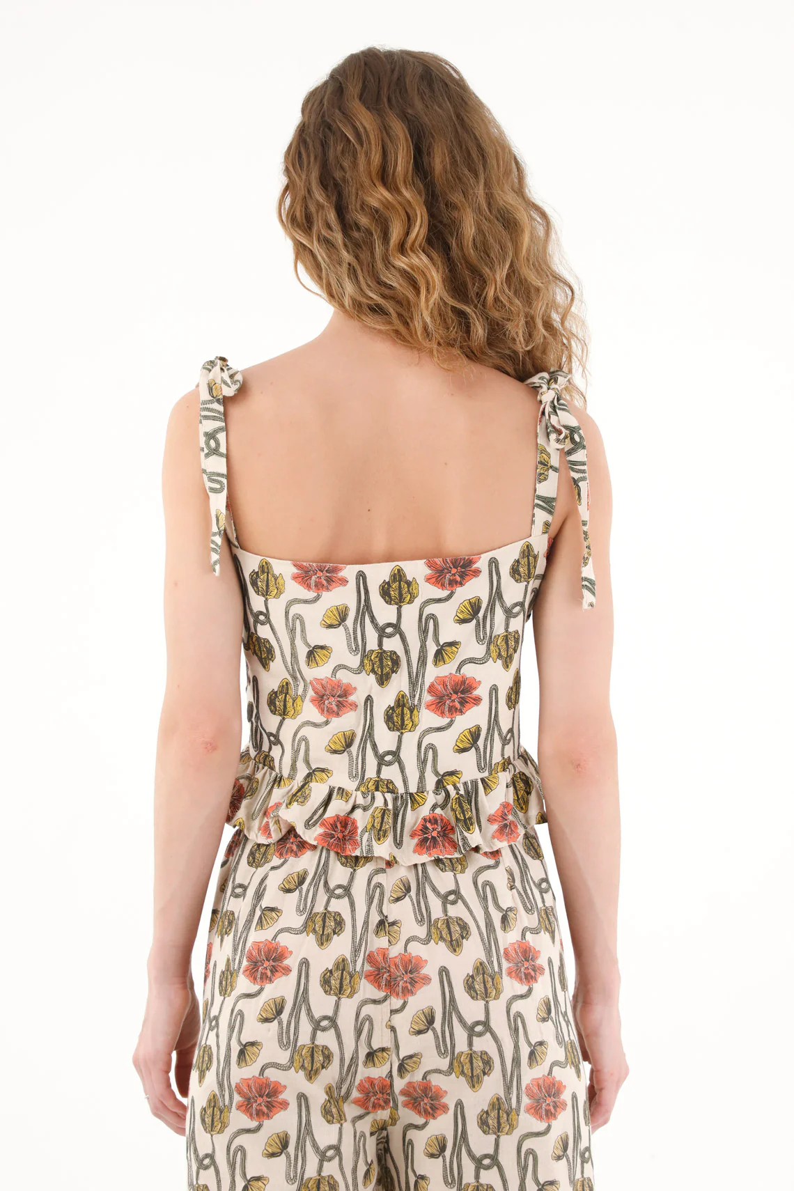 Women's crop top with embossed print - Image 4