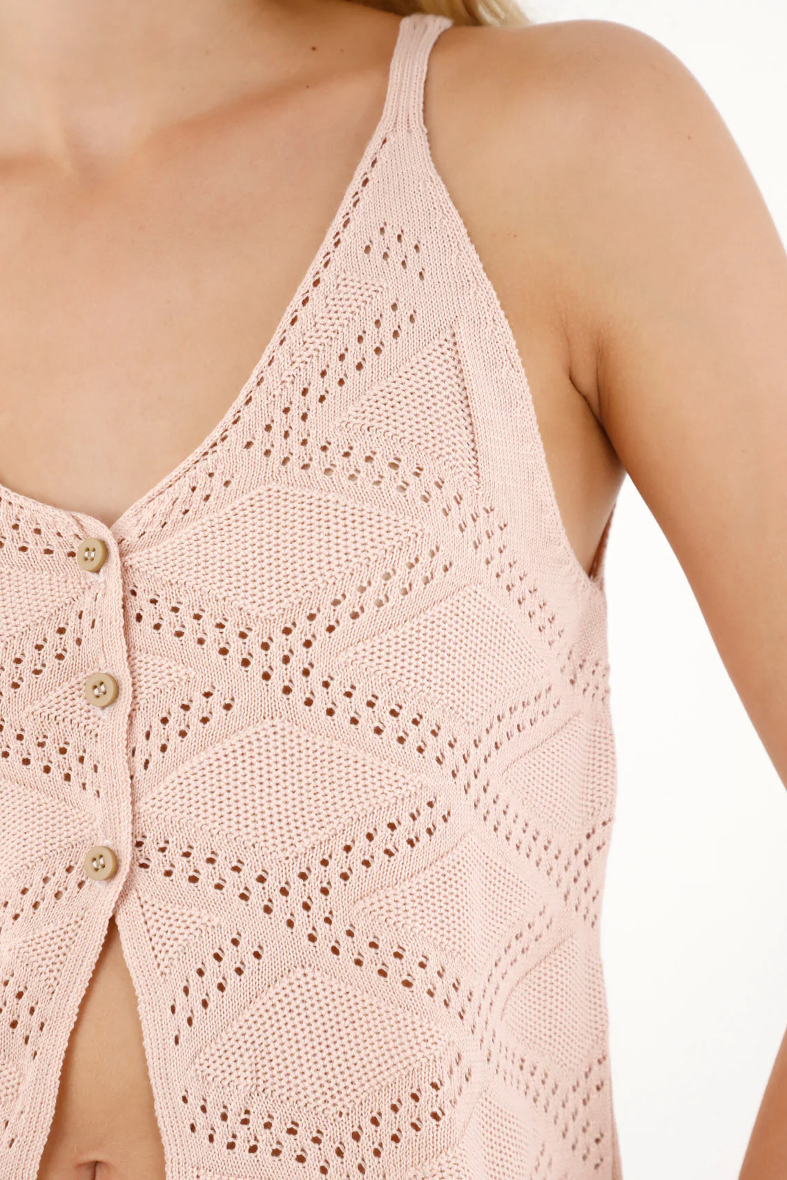 Women's Pink Button-Up Woven Shirt - Image 3