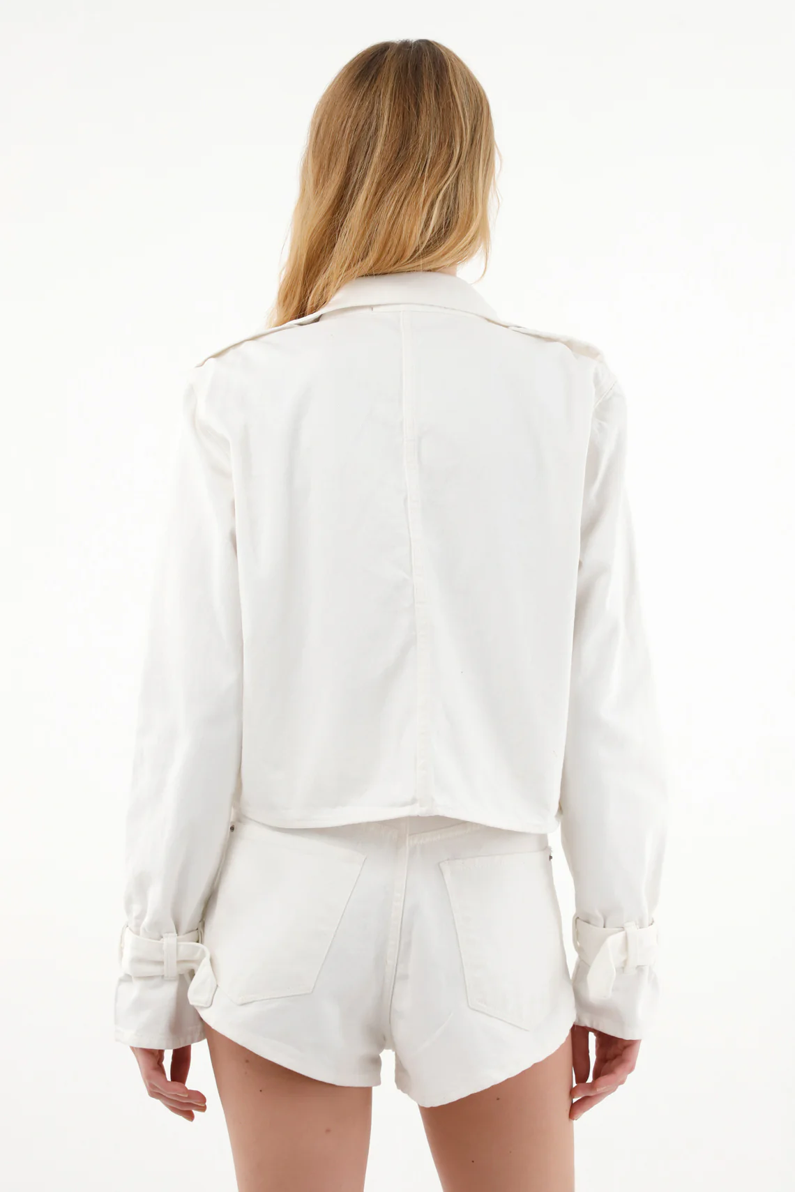 Off-White Jacket with Fabric on the Front for Women - Image 3