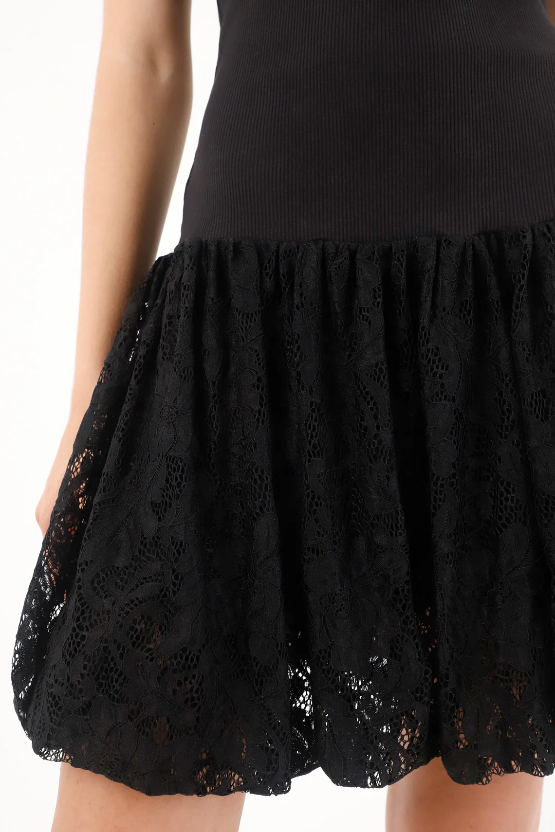 Black Strapless Mini Dress for Women - Image 3