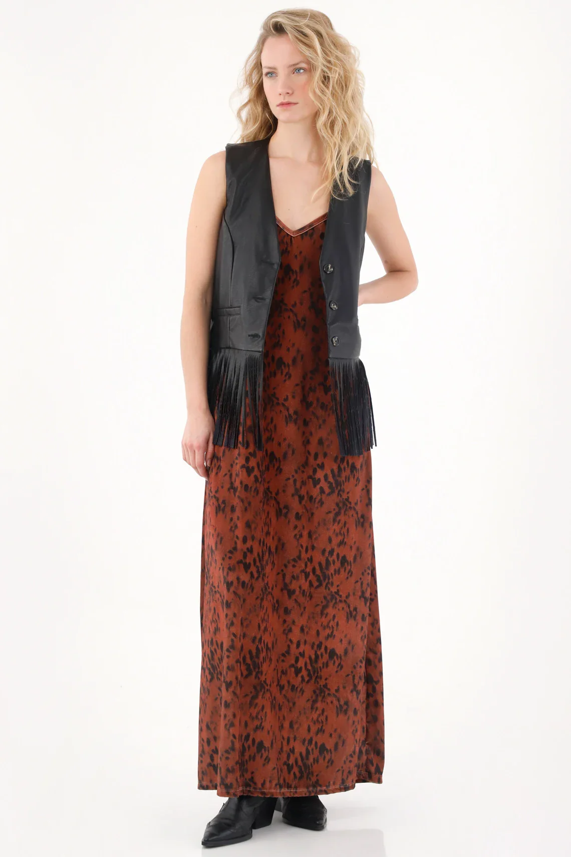 Long Animal Print Dress for Women