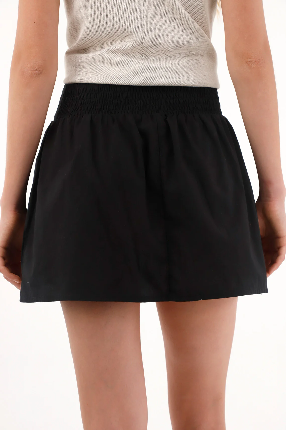 Women's Black Cross-Wrap Short Skirt - Image 5