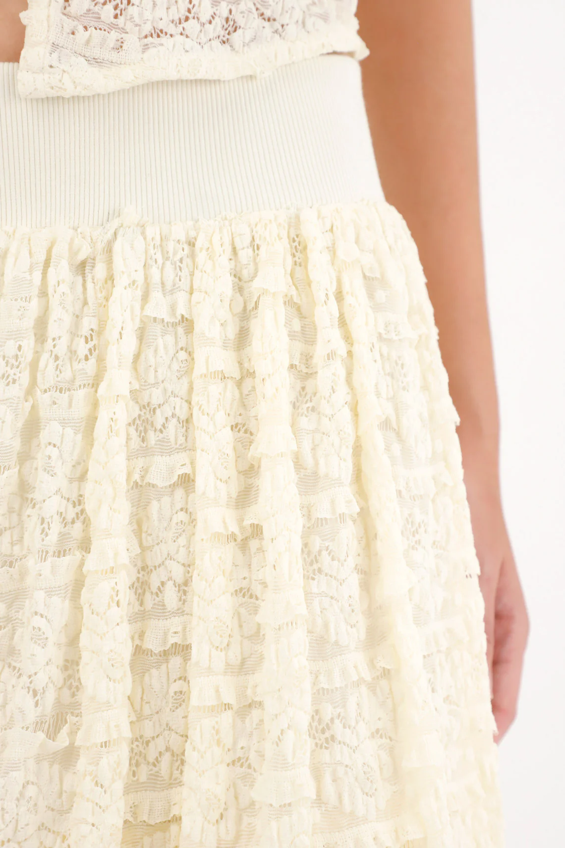 Women's Cream Bubble Skirt - Image 3