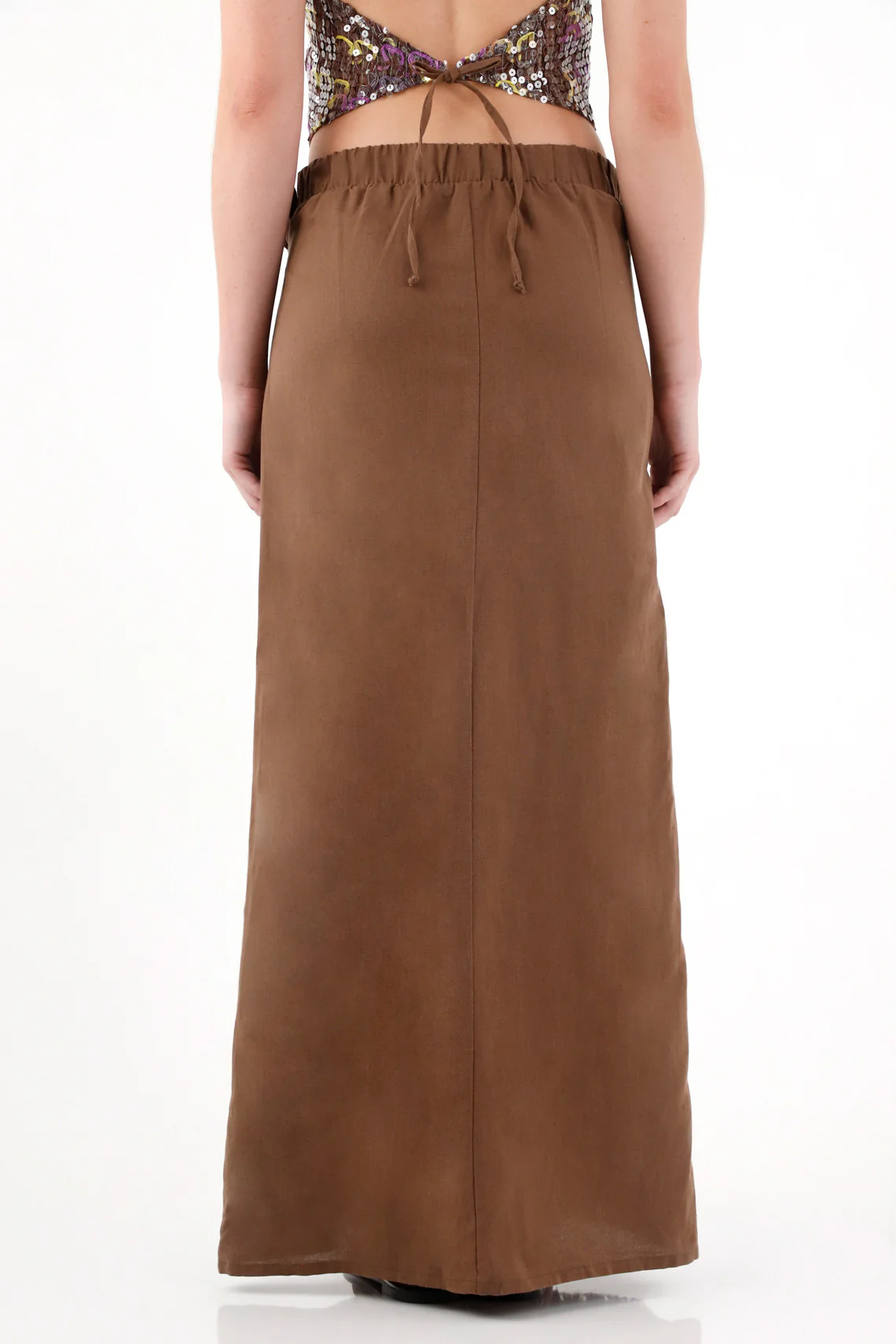Women’s Long Pareo-Style Skirt with Sequins - Image 3