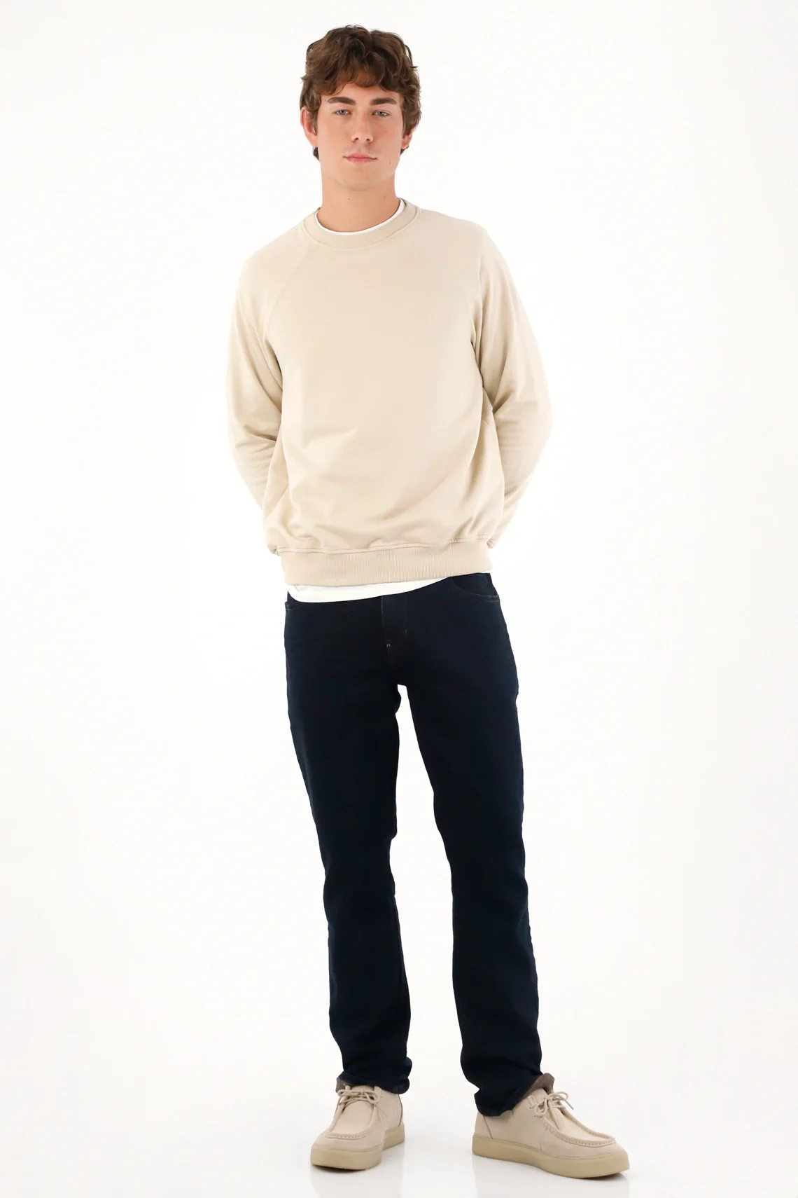 Hoodie Sweatshirt with Hood in Off-White for Men - Image 3