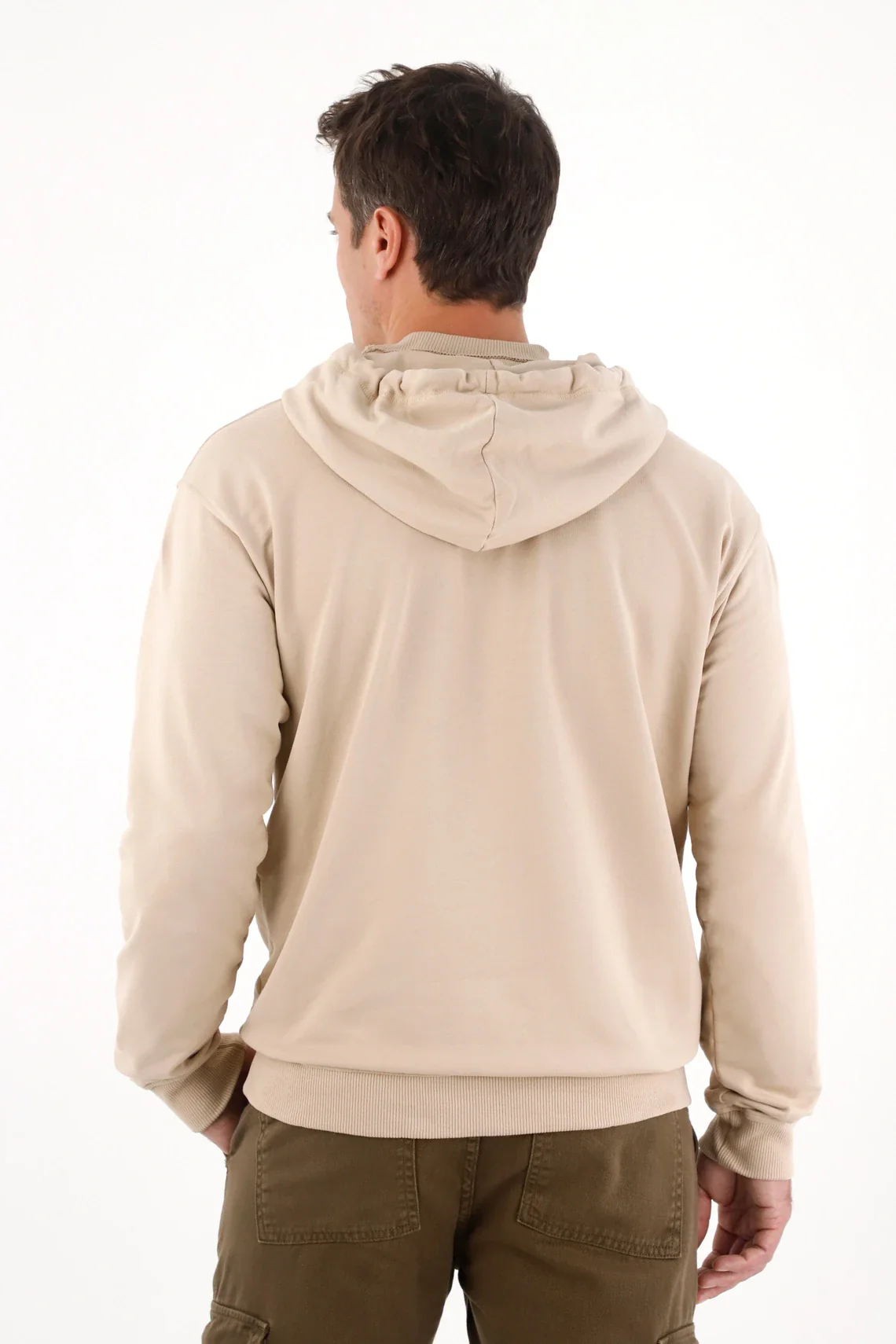 Hoodie Sweatshirt with Hood in Brown for Men - Image 4