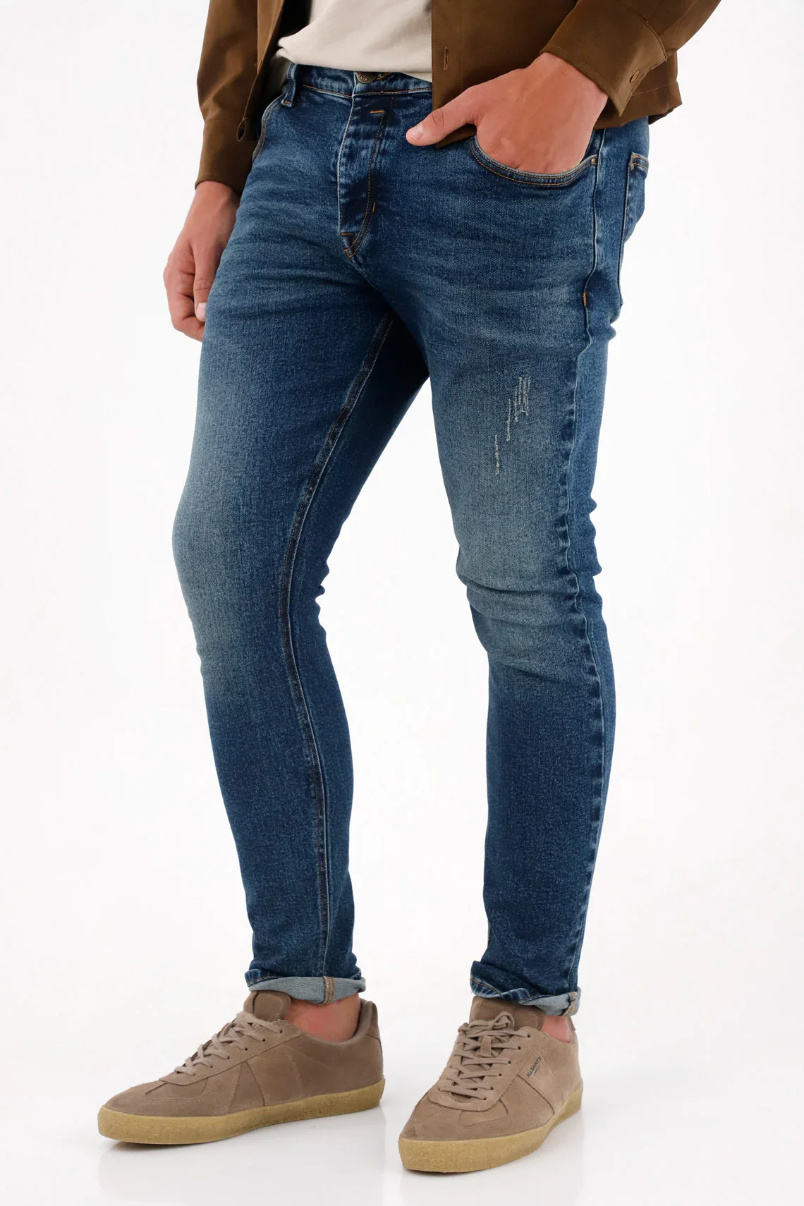 Classic Blue Skinny Jeans for Men - Image 2