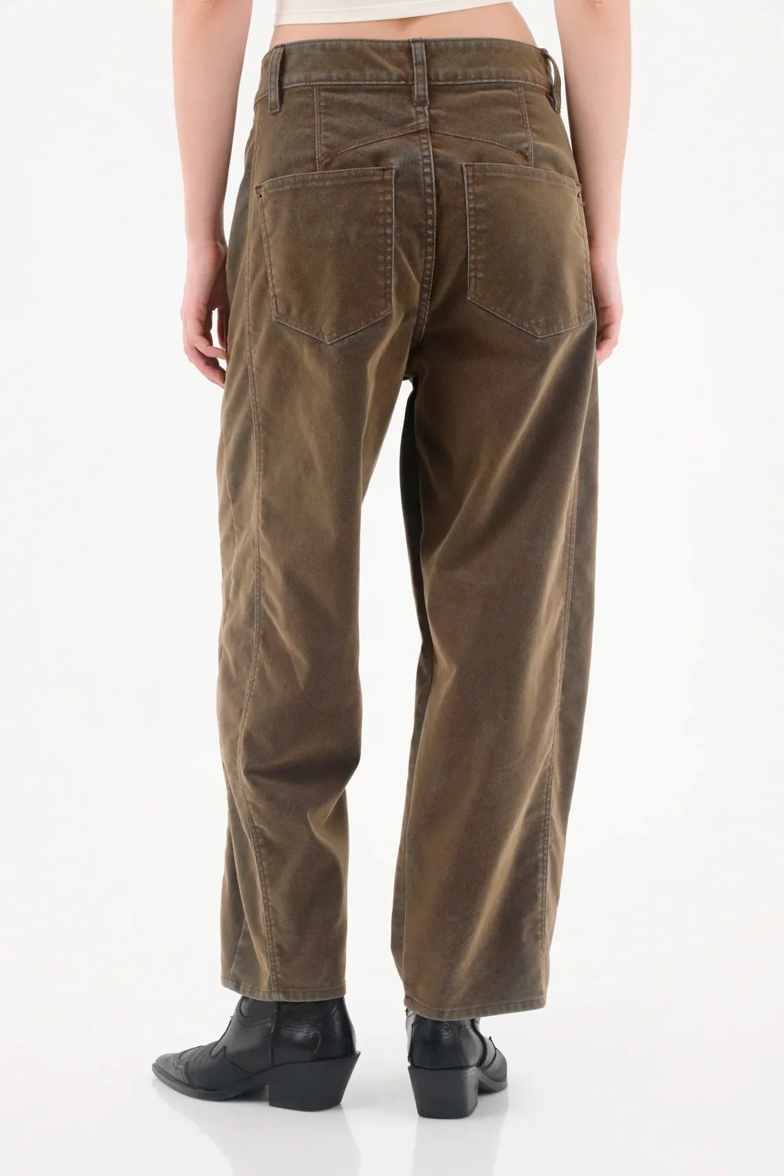 Horseshoe Jeans in Brown Velvet for Women - Image 4