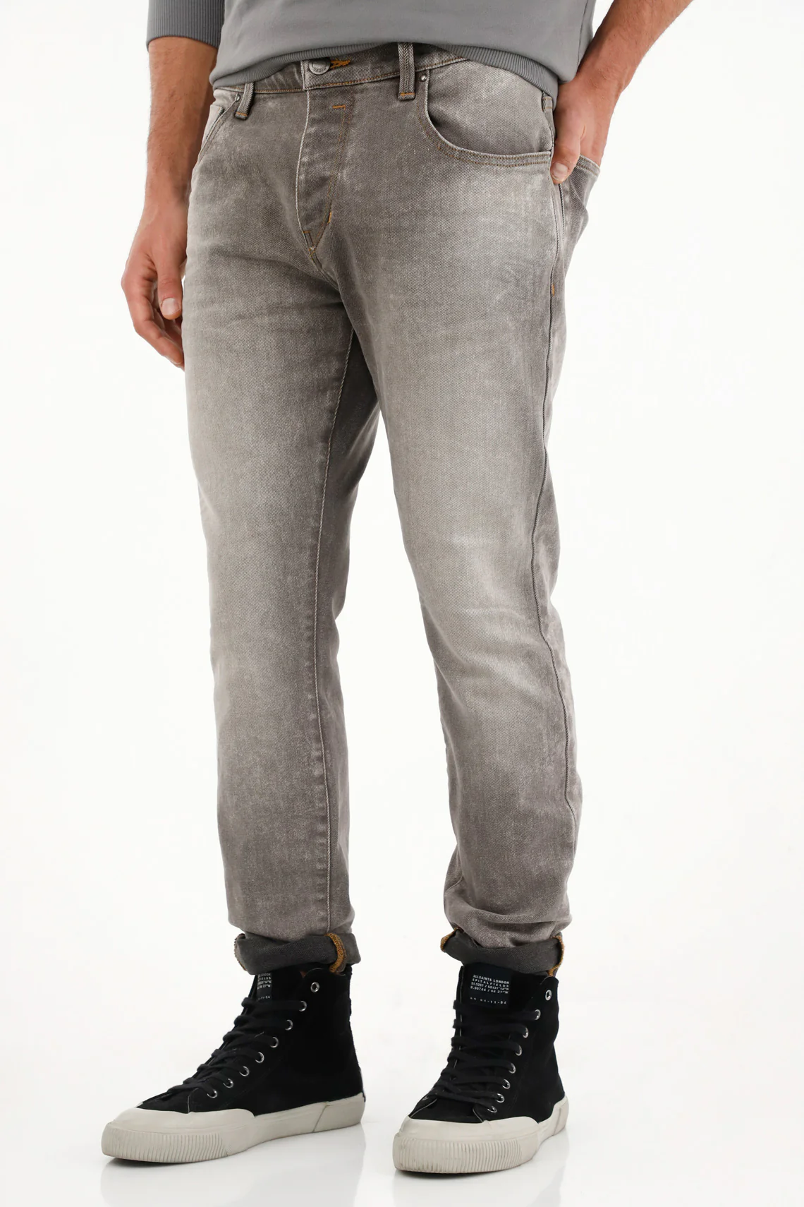 Men's Skinny Black Denim Jeans - Image 2