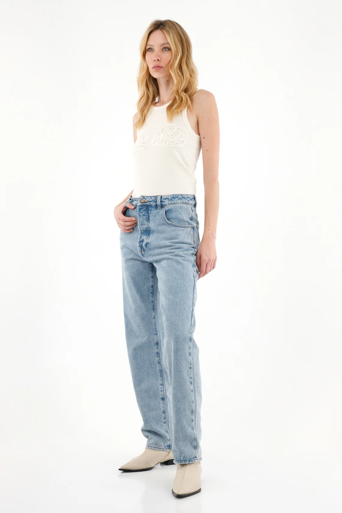 Classic Low Rise Straight Jeans for Women
