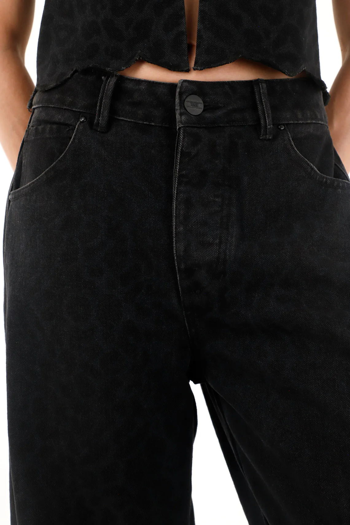 Women's Black Animal Print Horseshoe Jeans - Image 3