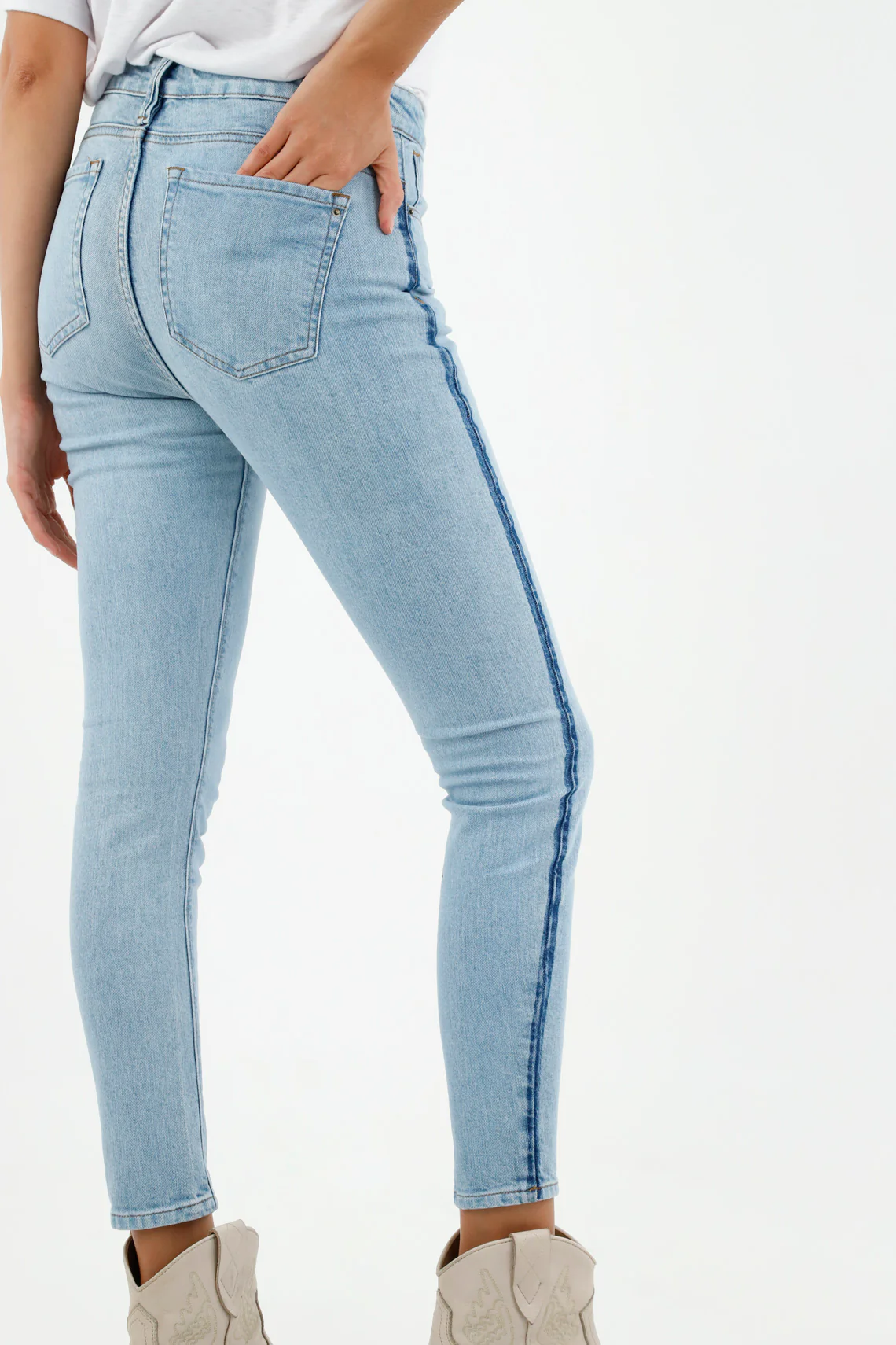Women's Classic Super Slim Blue Jeans - Image 4