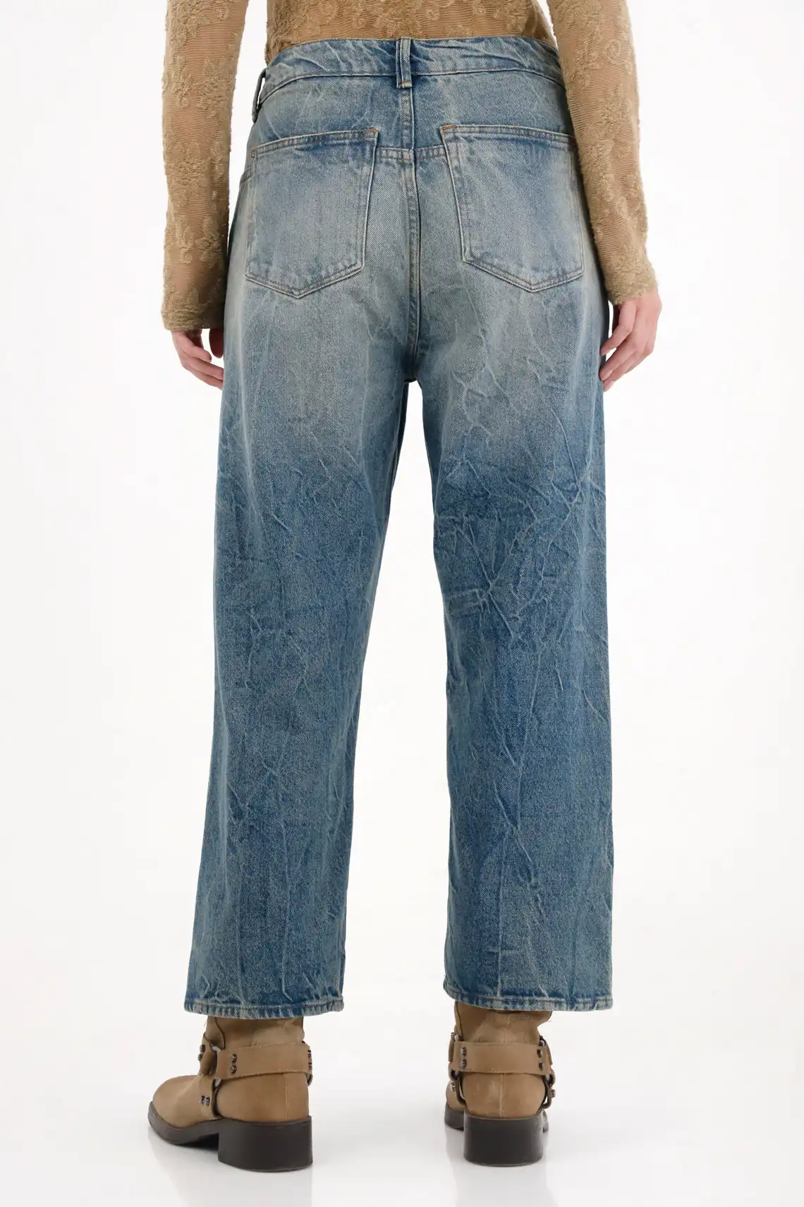 Low Rise Straight Leg Jeans in Blue for Women - Image 4