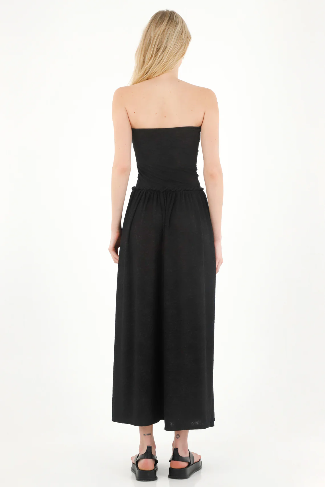 Black strapless long dress for women - Image 4