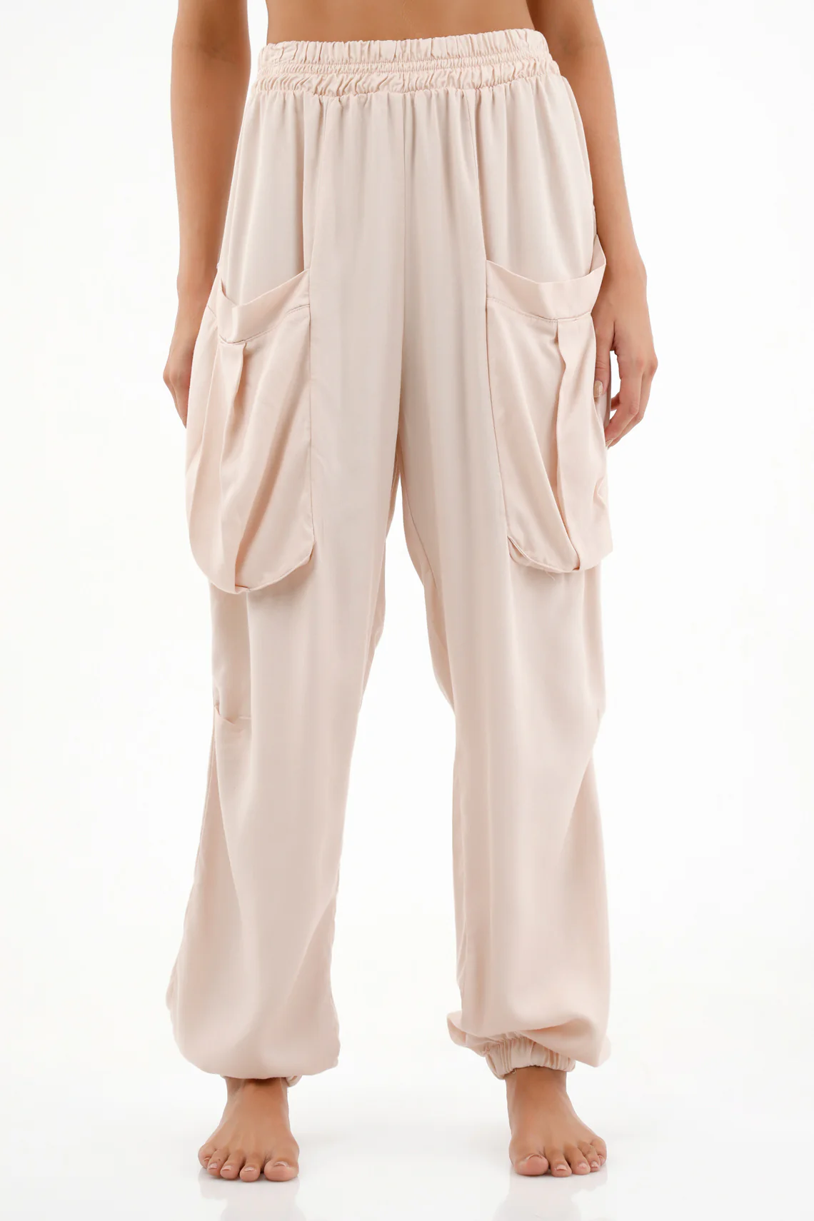 Women's Raw Elastic Waist Pants - Image 2