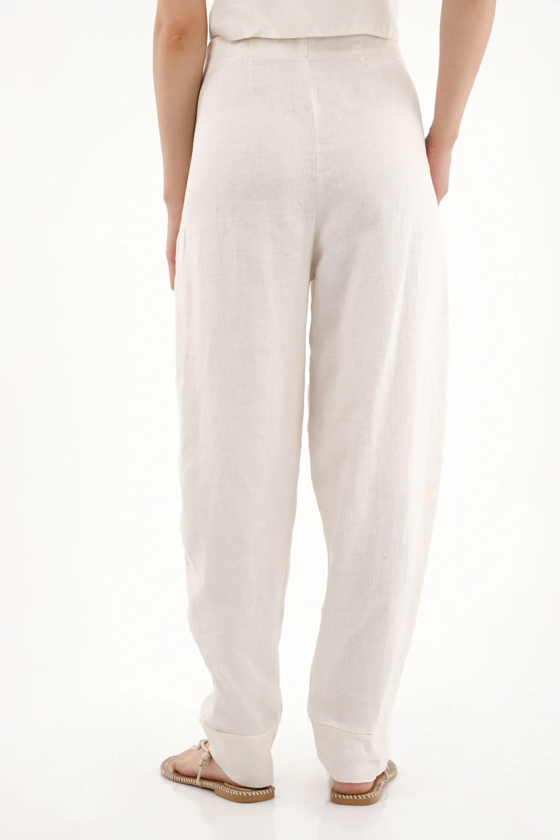 Women's 100% Linen Chino Pants - Image 3