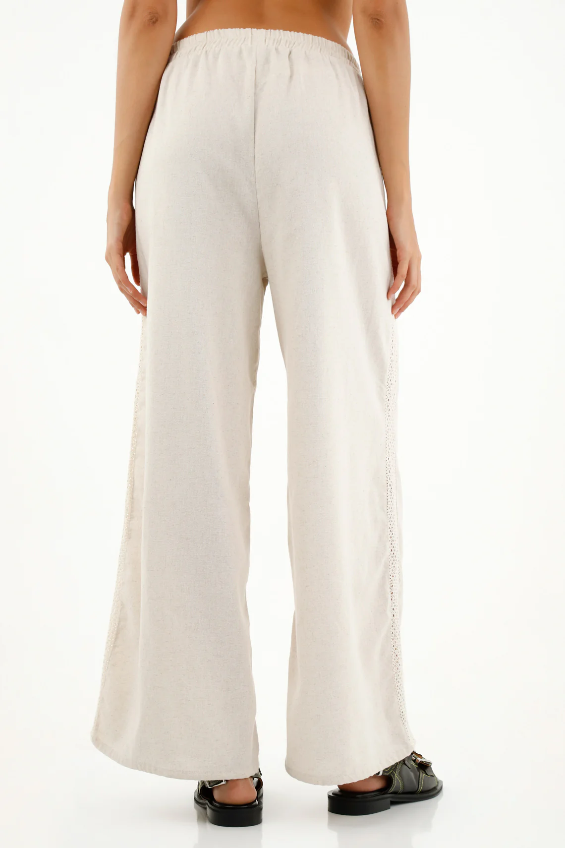 Women's Ecru Linen Pants - Image 4